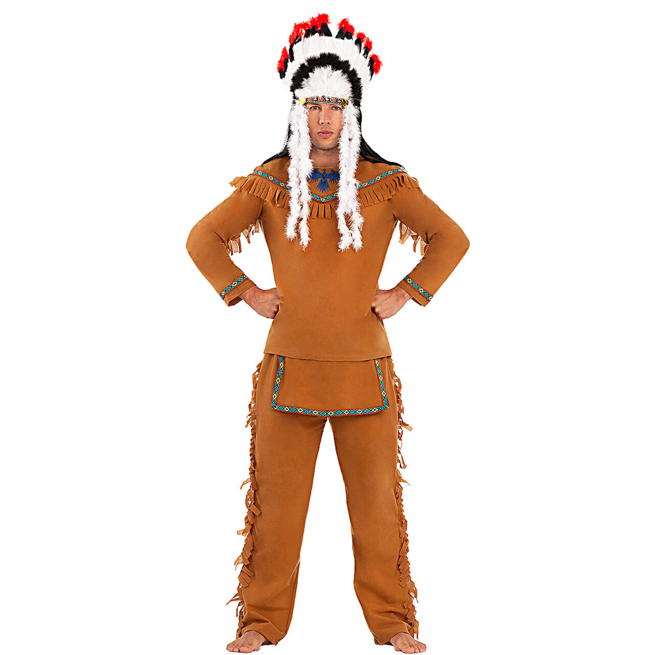 Op deze afbeelding zie je een Accessoires, van het merk Funidelia. Indiaan Opperhoofd Jagende Beer
