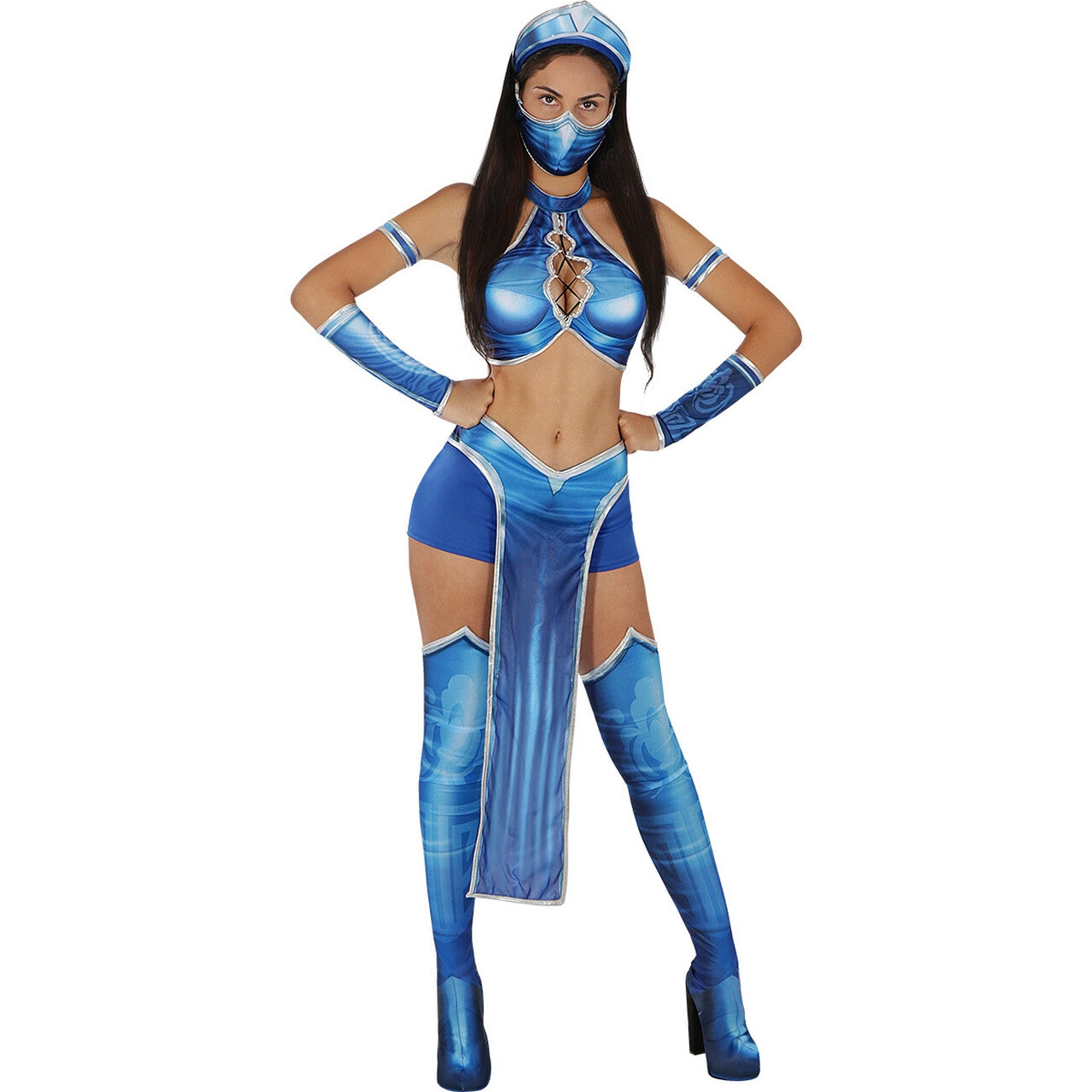 Op deze afbeelding zie je een Kostuums, van het merk Funidelia. Kitana Mortal Kombat Vrouw Kostuum