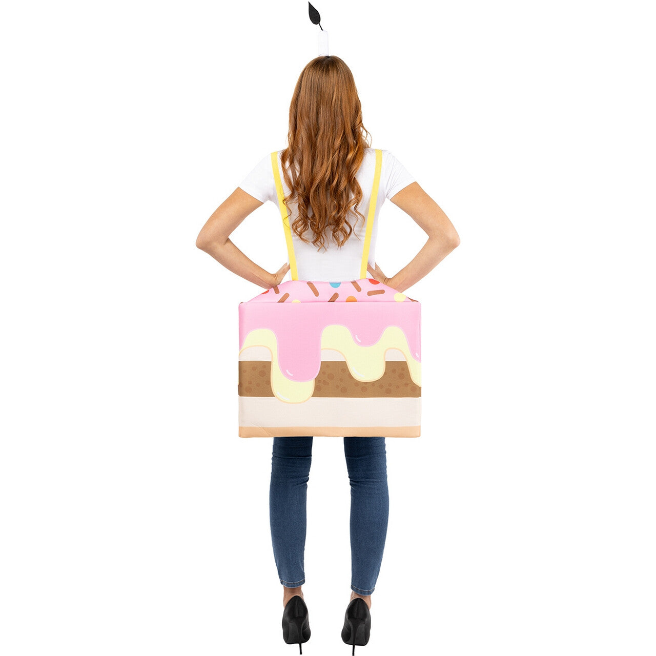 Op deze afbeelding zie je een Kostuums, van het merk Funidelia. Happy Birthday Cake Kostuum