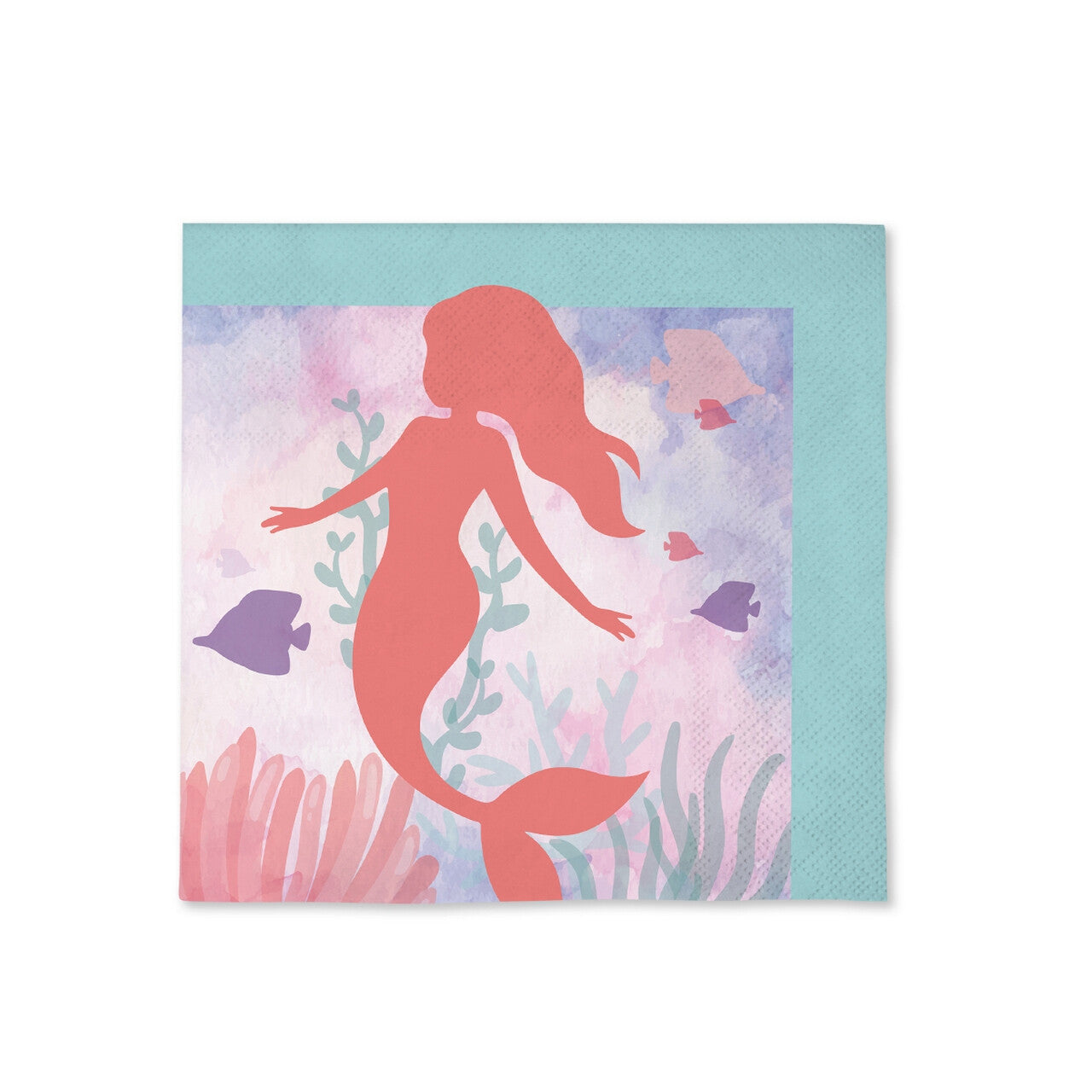 Op deze afbeelding zie je een Decoratie, van het merk Funidelia. 16 Zeemermin Servetten 33x33cm