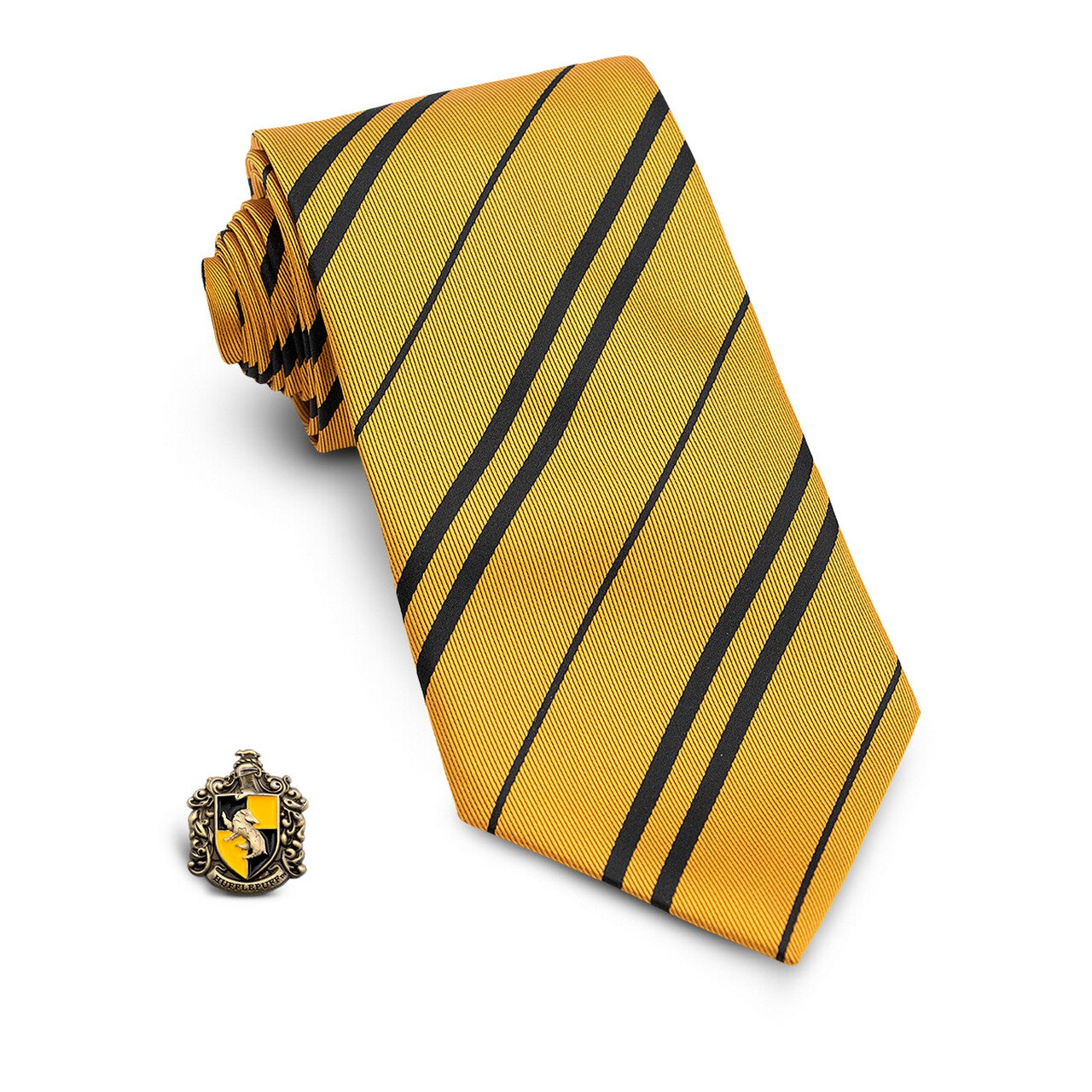 Op deze afbeelding zie je een Accessoires, van het merk Funidelia. Harry Potter Hufflepuff Das Met Speld