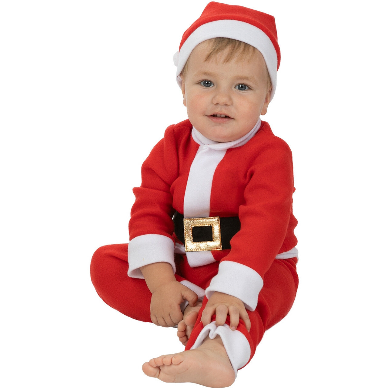 Op deze afbeelding zie je een Kostuums, van het merk Funidelia. Baby Kerstman Klaus Kind Kostuum