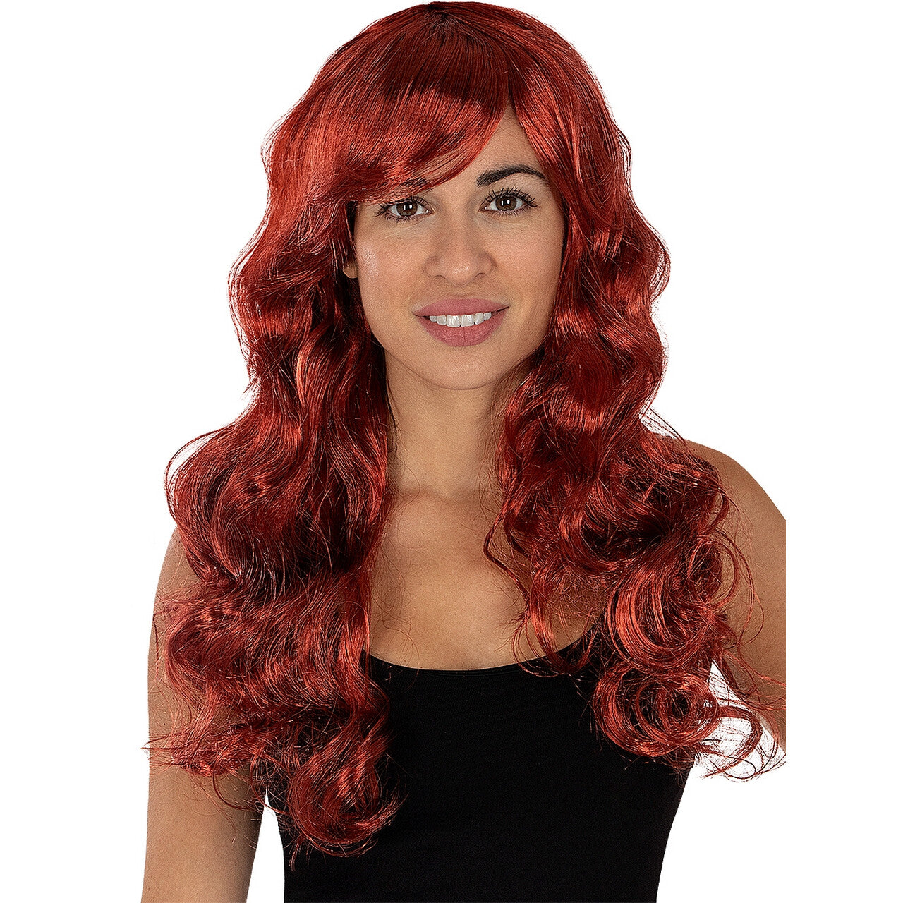 Op deze afbeelding zie je een Accessoires, van het merk Funidelia. Superheldinnen Mermaid Red Pruik