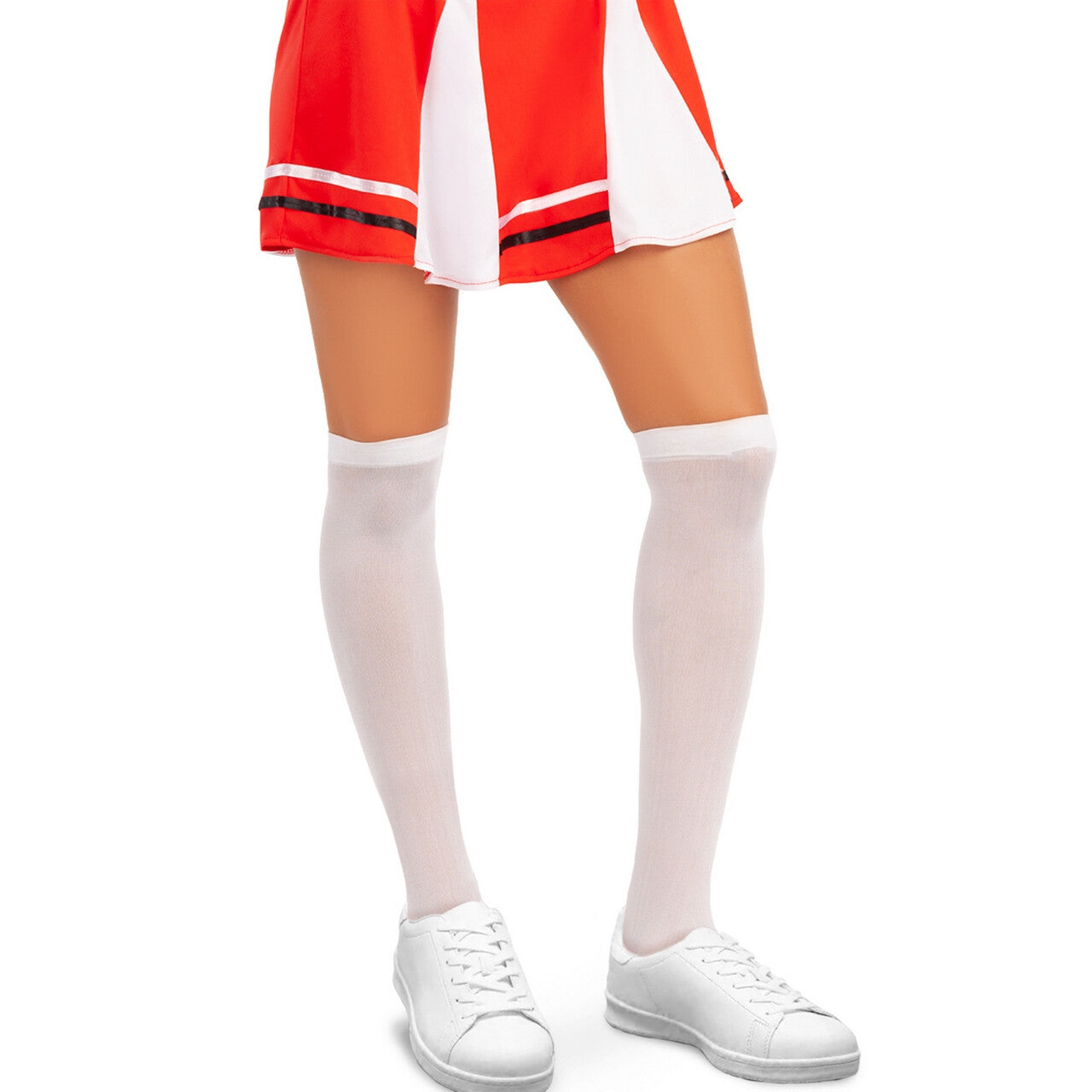 Op deze afbeelding zie je een Accessoires, van het merk Funidelia. Hoge Witte Knie Kousen