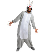 Op deze afbeelding zie je een Kostuums, van het merk Funidelia. Bugs Bunny Grijze Konijn Onesie Kostuum