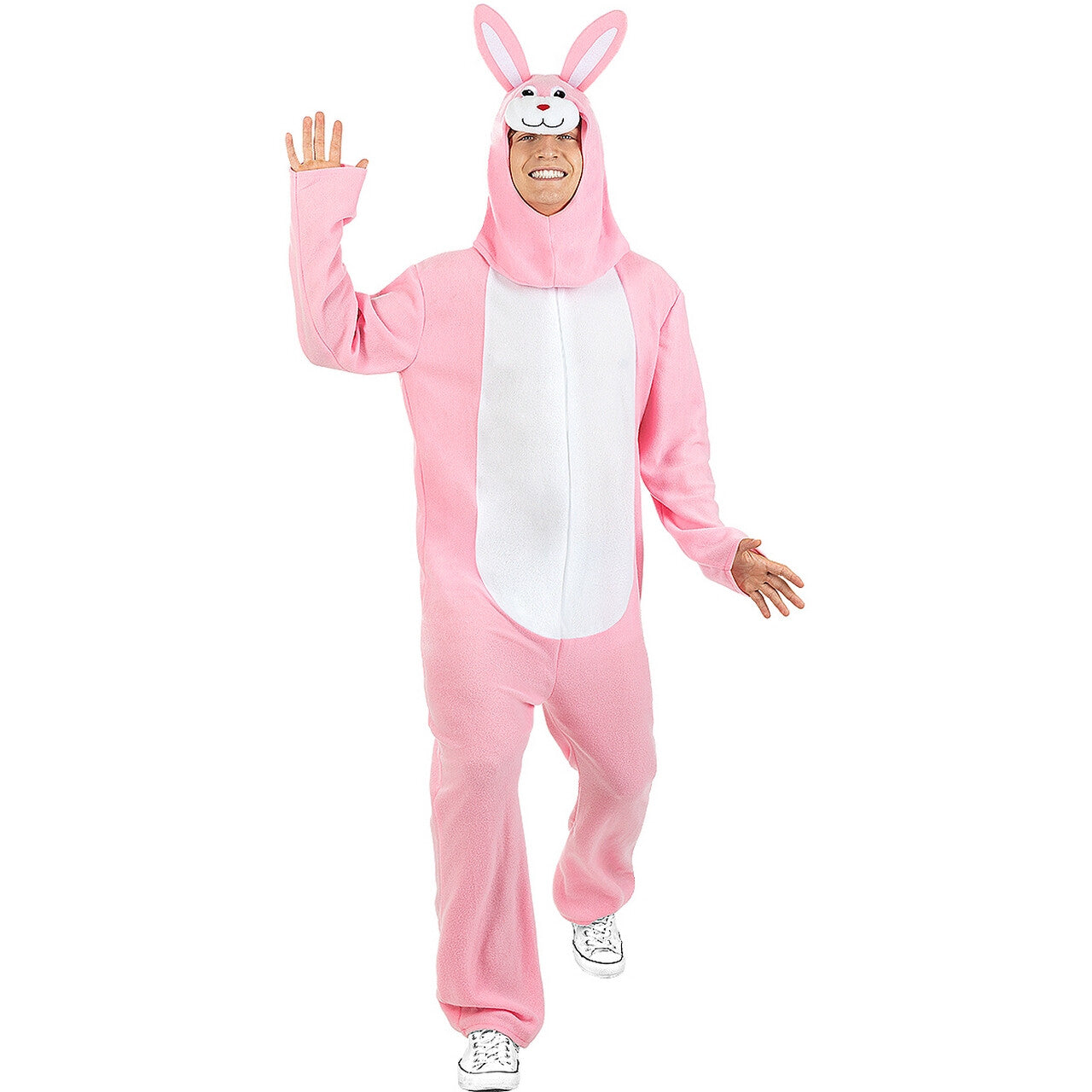 Op deze afbeelding zie je een Kostuums, van het merk Funidelia. Roze Konijn Onesie Kostuum