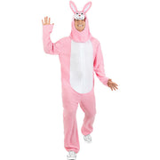 Op deze afbeelding zie je een Kostuums, van het merk Funidelia. Roze Konijn Onesie Kostuum