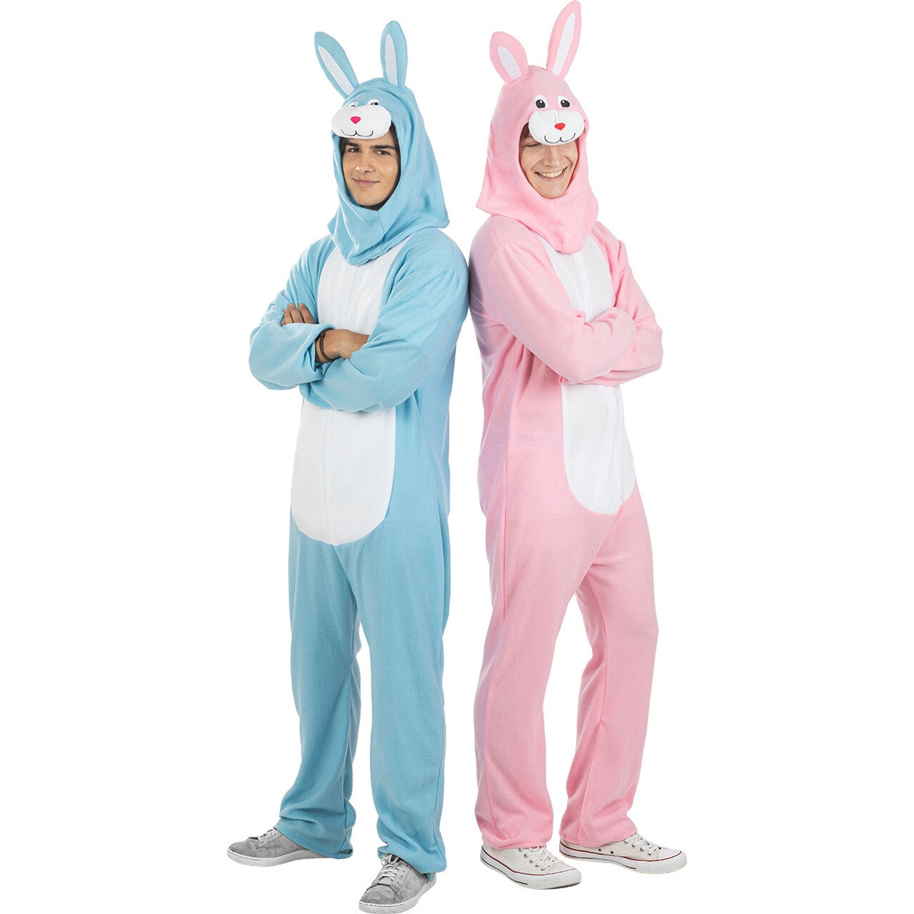 Op deze afbeelding zie je een Kostuums, van het merk Funidelia. Roze Konijn Onesie Kostuum