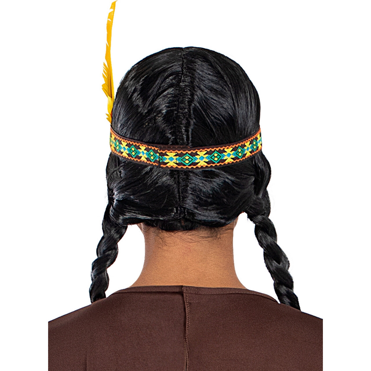 Op deze afbeelding zie je een Accessoires, van het merk Funidelia. Indianen Hoofdband Met Gele Veer