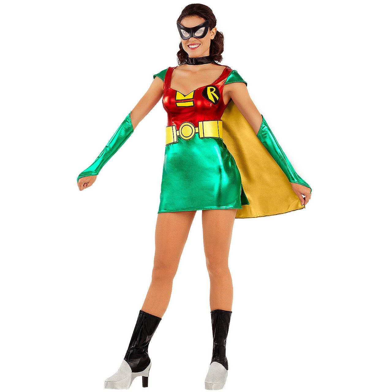Op deze afbeelding zie je een Kostuums, van het merk Funidelia. Sexy Sidekick Robin Vrouw Kostuum