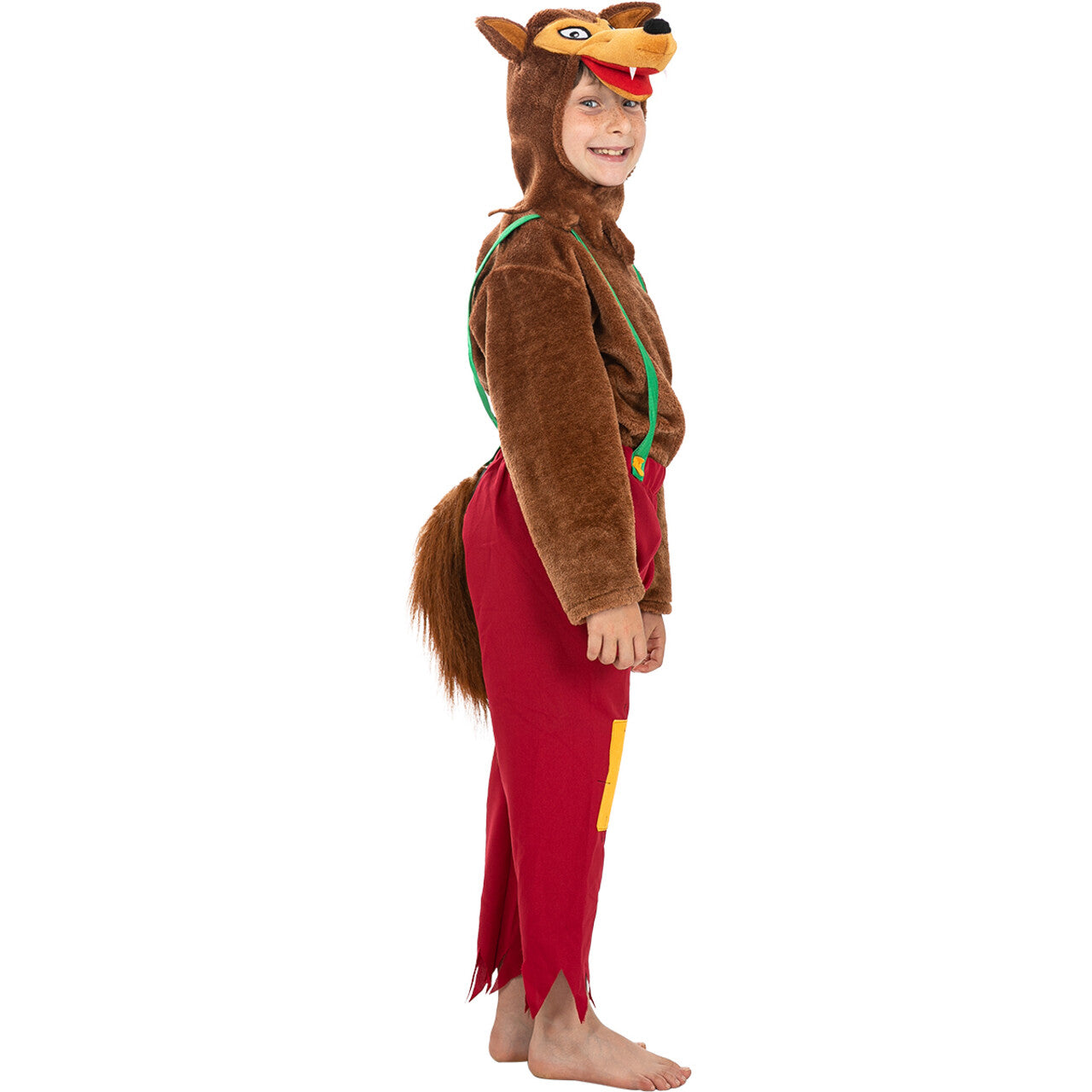 Op deze afbeelding zie je een Kostuums, van het merk Funidelia. Kleine Grote Boze Wolf Jongen Kostuum