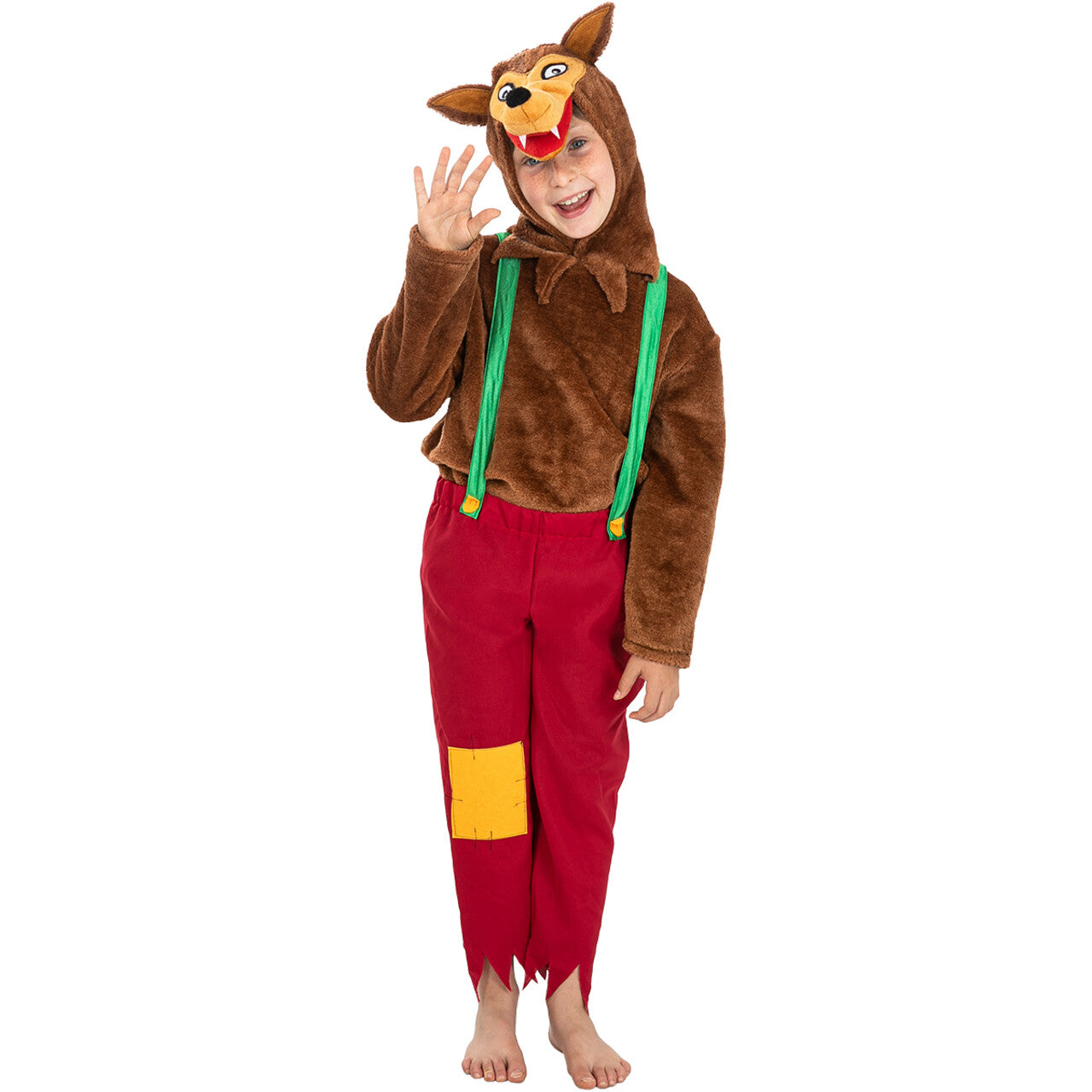 Op deze afbeelding zie je een Kostuums, van het merk Funidelia. Kleine Grote Boze Wolf Jongen Kostuum