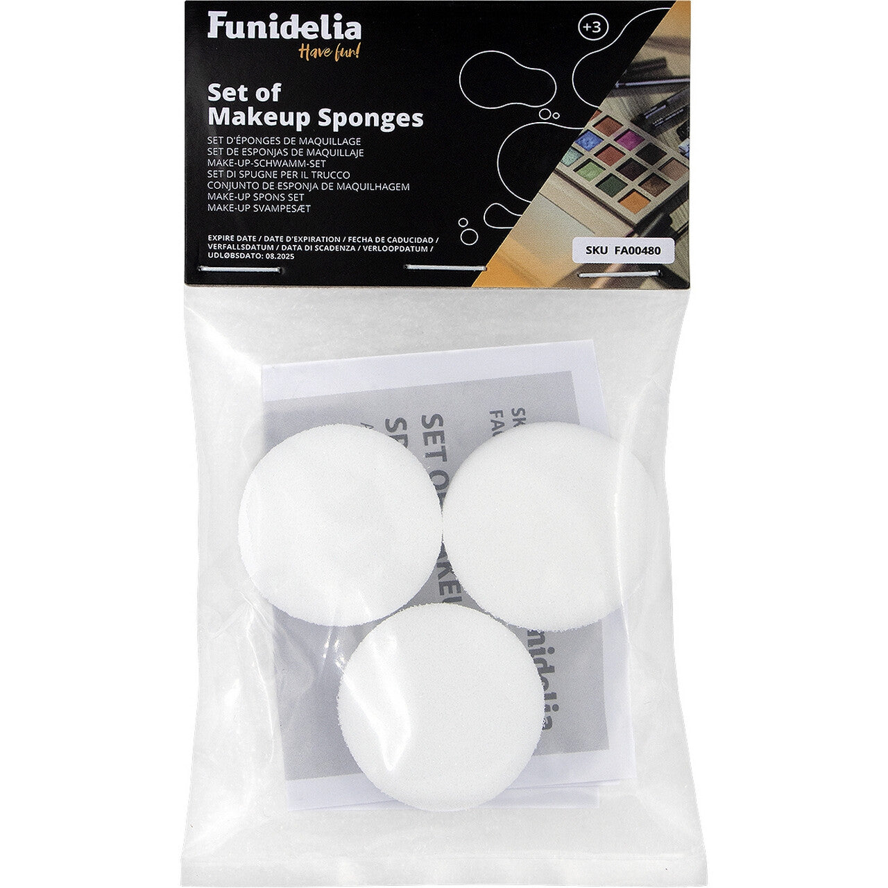 Op deze afbeelding zie je een Accessoires, van het merk Funidelia. Make-Up Schmink Sponsjes 3 Stuks