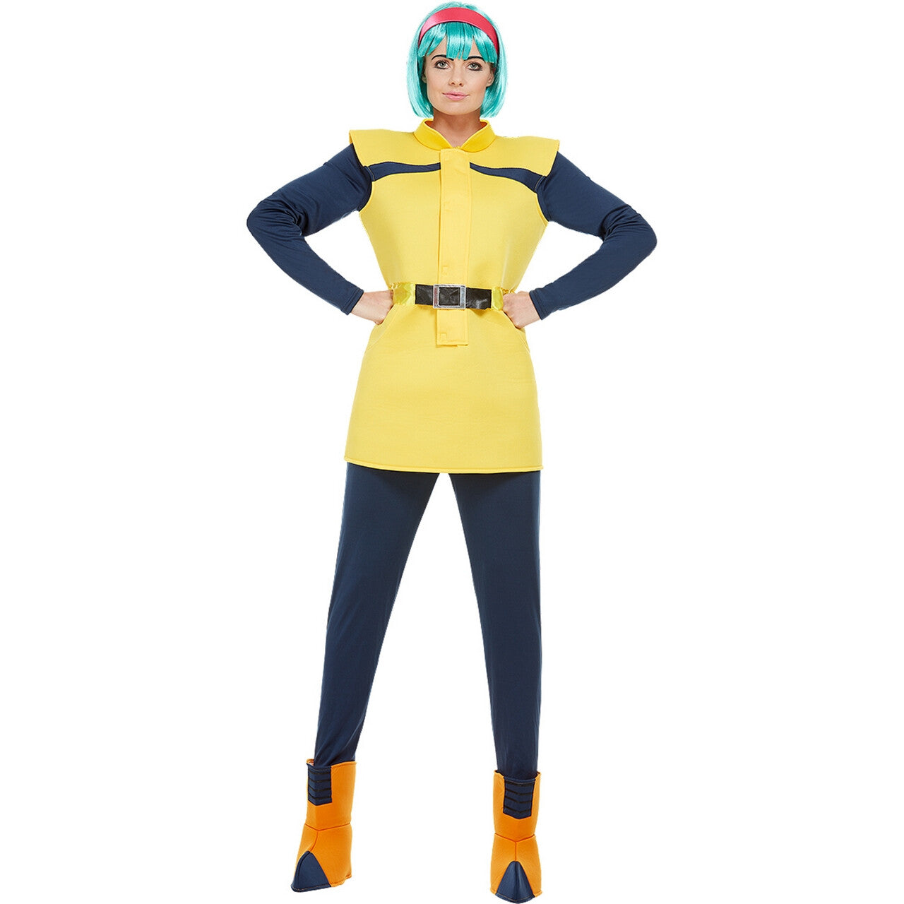 Op deze afbeelding zie je een Kostuums, van het merk Funidelia. Superslimme Bulma Dragon Ball Vrouw Kostuum