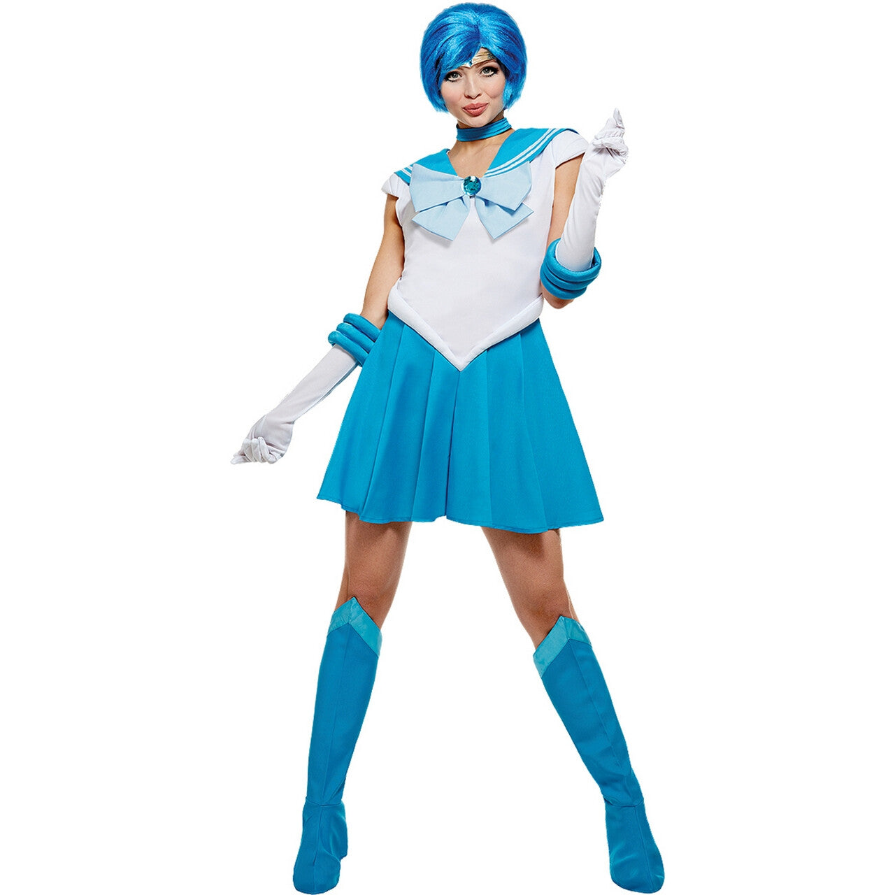 Op deze afbeelding zie je een Kostuums, van het merk Funidelia. Sailor Mercury Sailor Moon Vrouw Kostuum