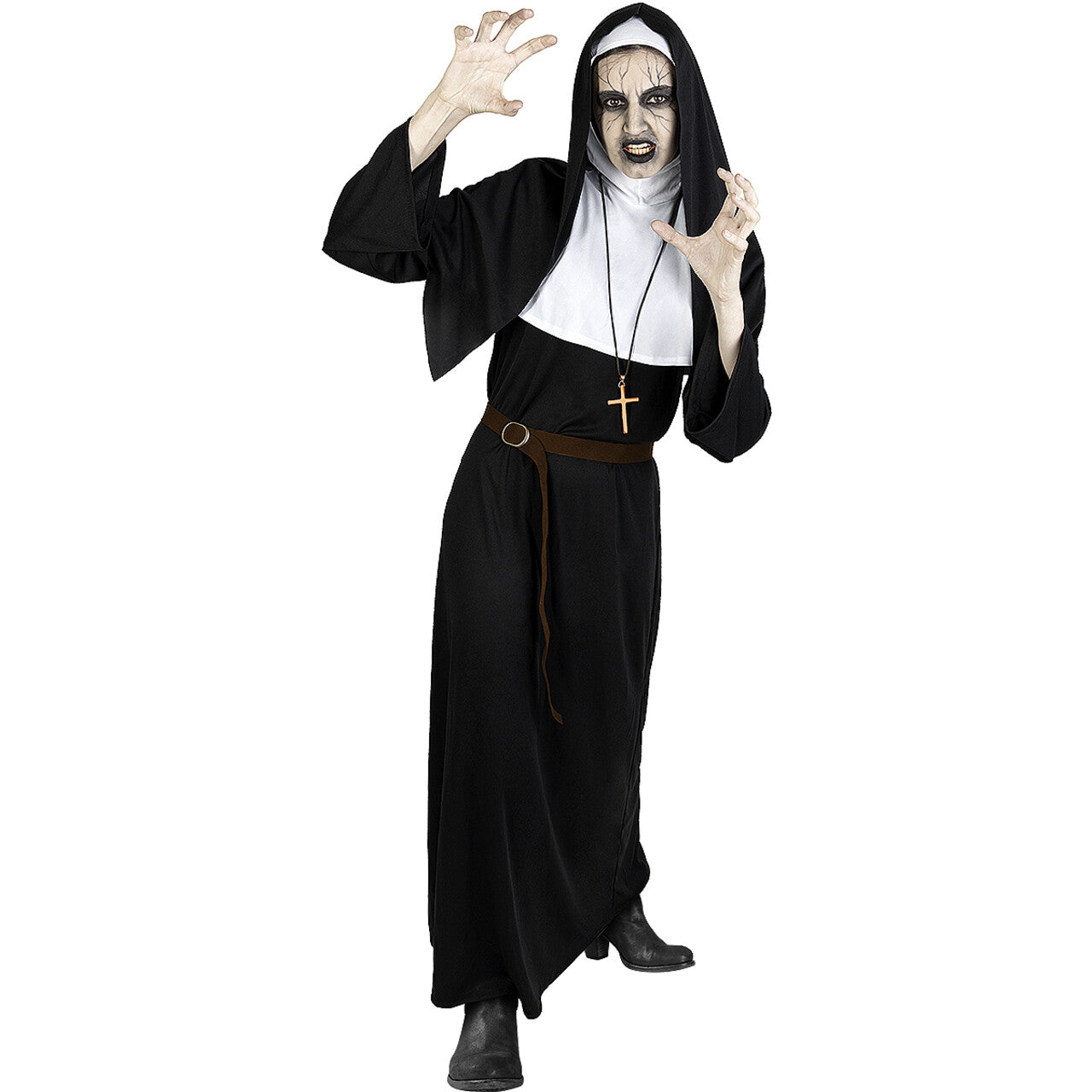 Op deze afbeelding zie je een Kostuums, van het merk Funidelia. Demonische Non Valak Vrouw Kostuum