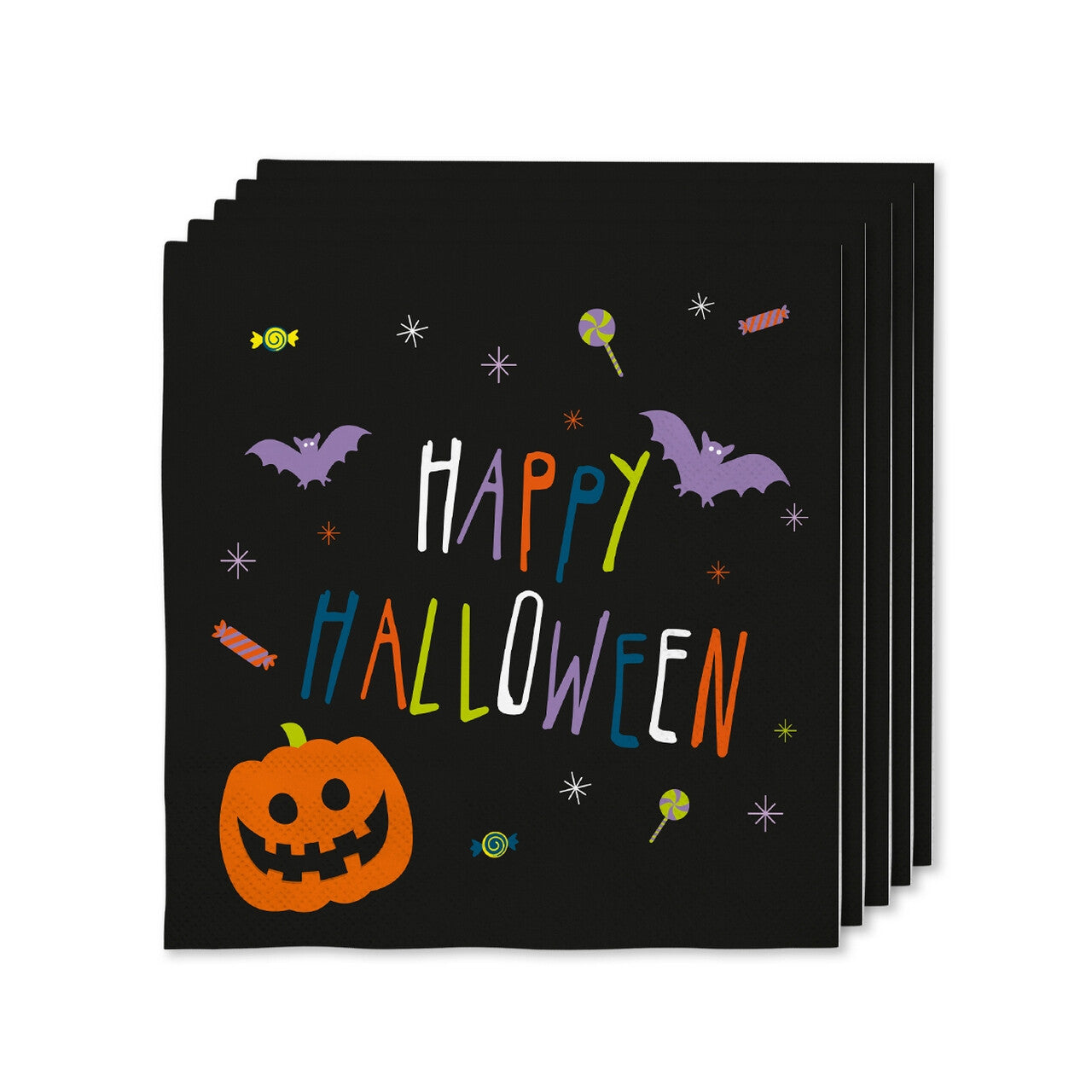 Op deze afbeelding zie je een Decoratie, van het merk Funidelia. 16 Happy Halloween Servetten 33 X 33cm