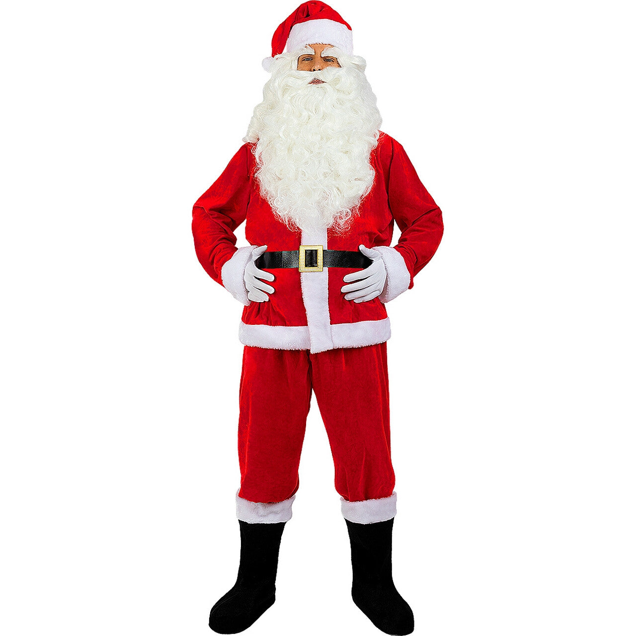 Op deze afbeelding zie je een Kostuums, van het merk Funidelia. Deluxe Mr. Gelukkige Kerstman Kostuum