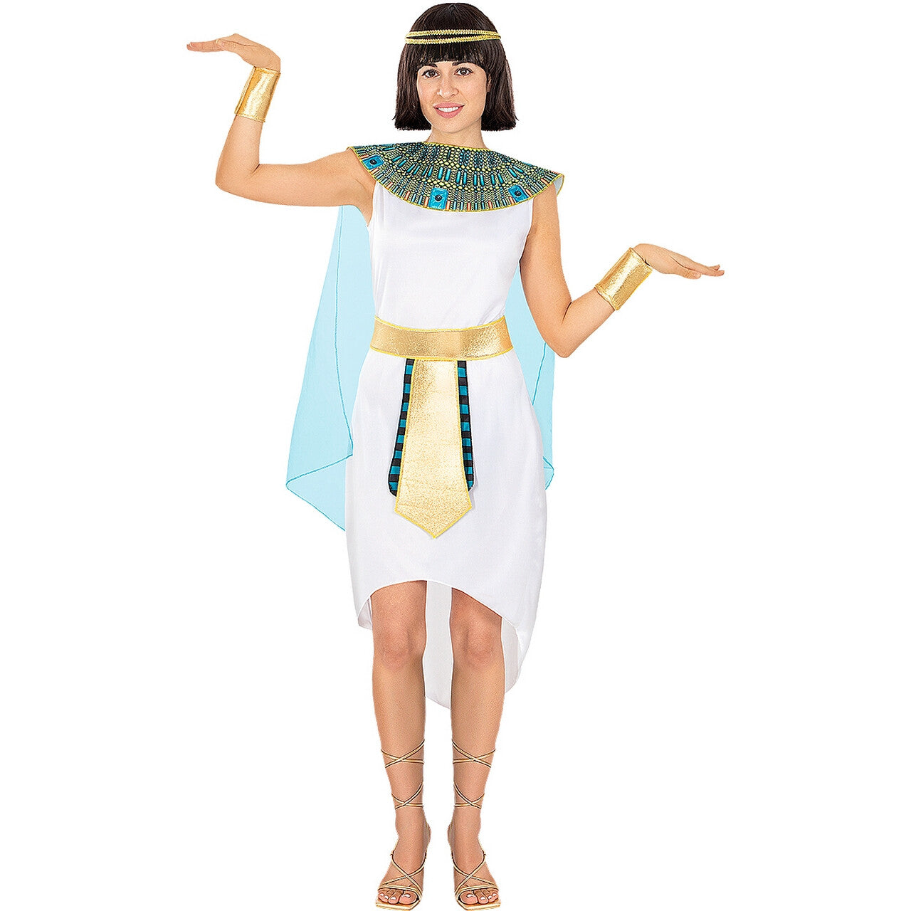 Op deze afbeelding zie je een Kostuums, van het merk Funidelia. Geliefde Koningin Van Egypte Vrouw Kostuum