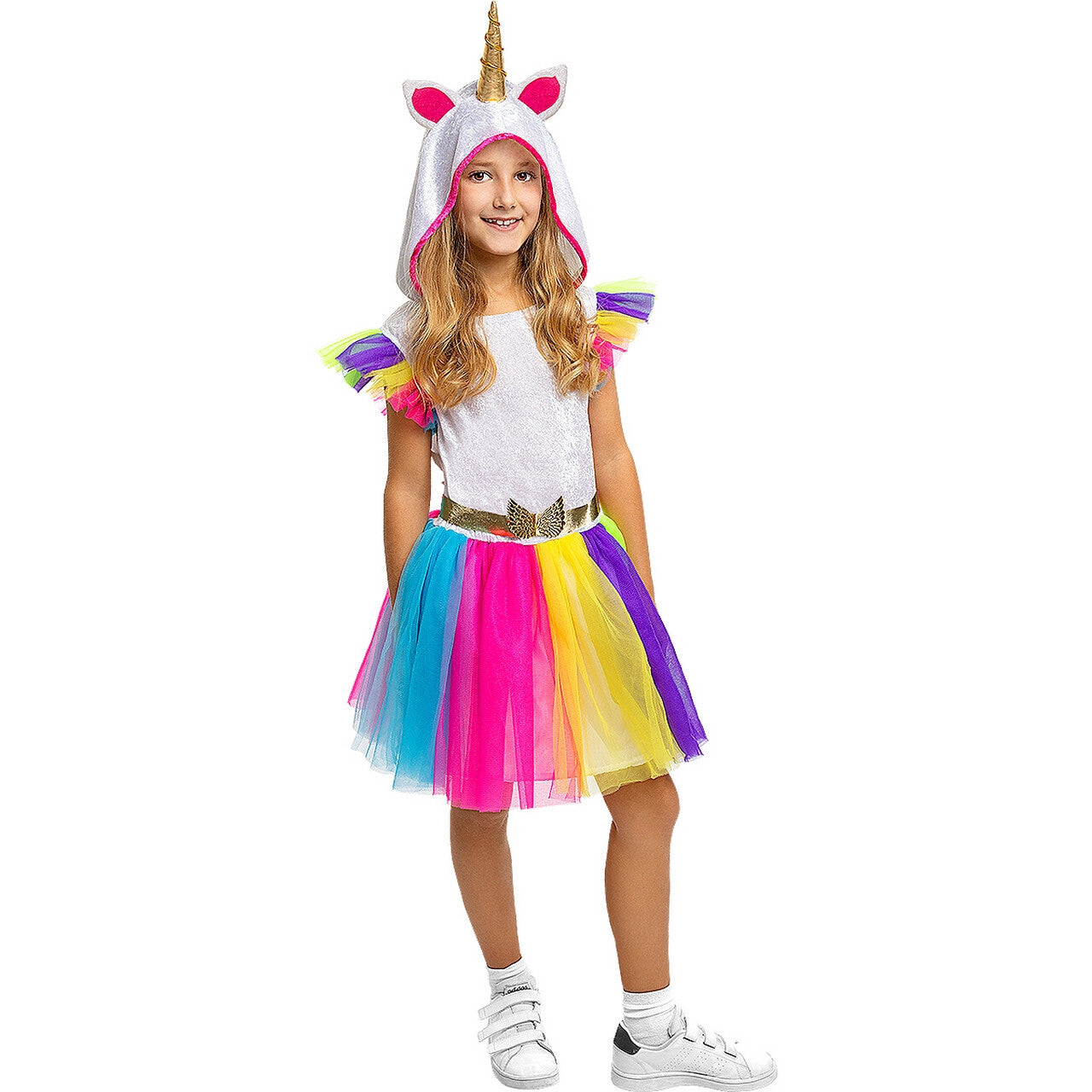 Op deze afbeelding zie je een Kostuums, van het merk Funidelia. Unieke Unicorn Meisje Kostuum
