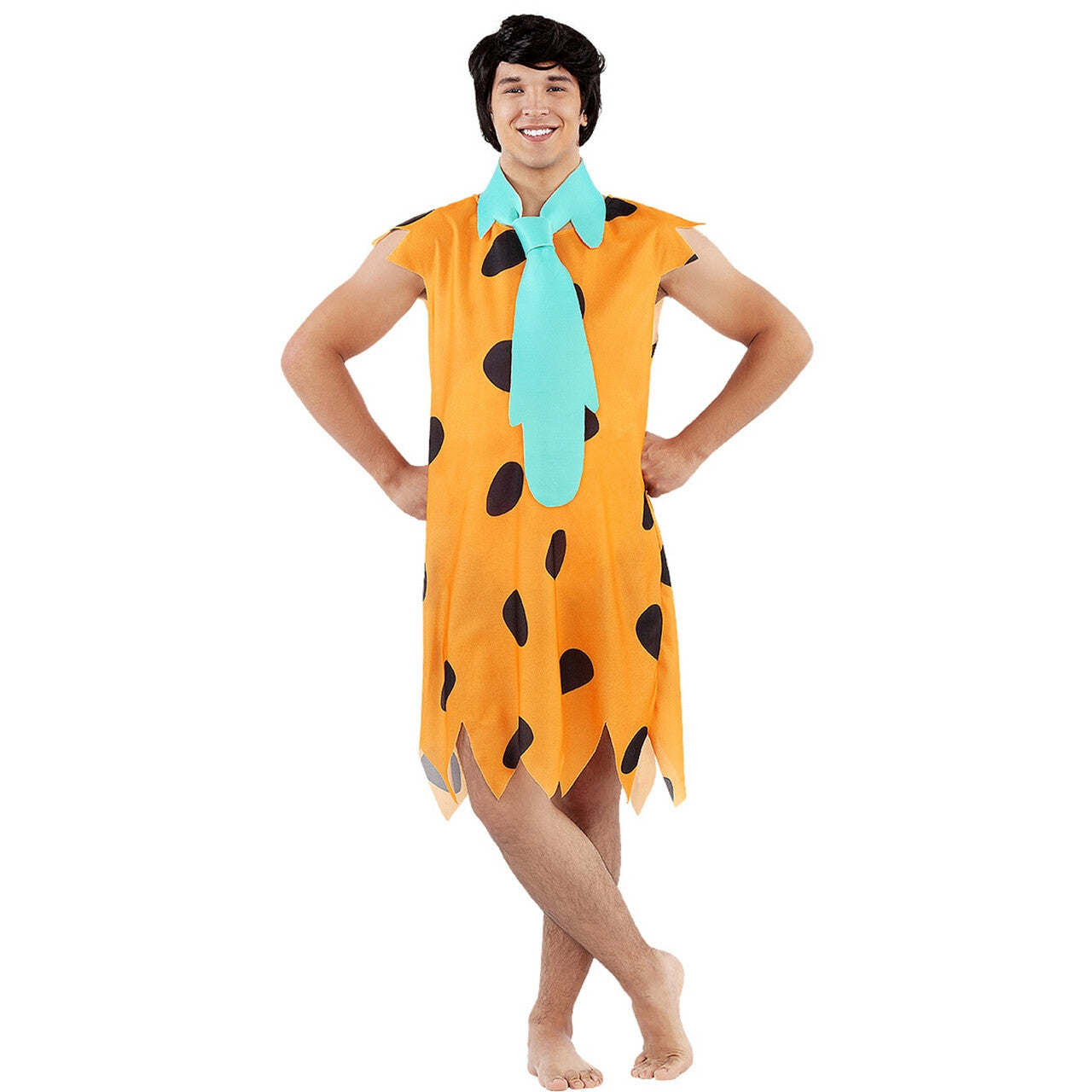 Op deze afbeelding zie je een Kostuums, van het merk Funidelia. De Enige Echte Fred Flintstone Man Kostuum