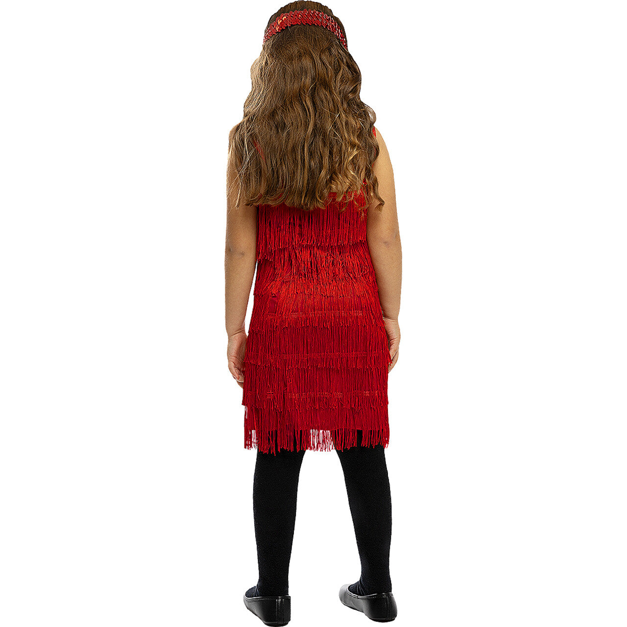 Op deze afbeelding zie je een Kostuums, van het merk Funidelia. Spetter Rode Flapper Jurk Meisje