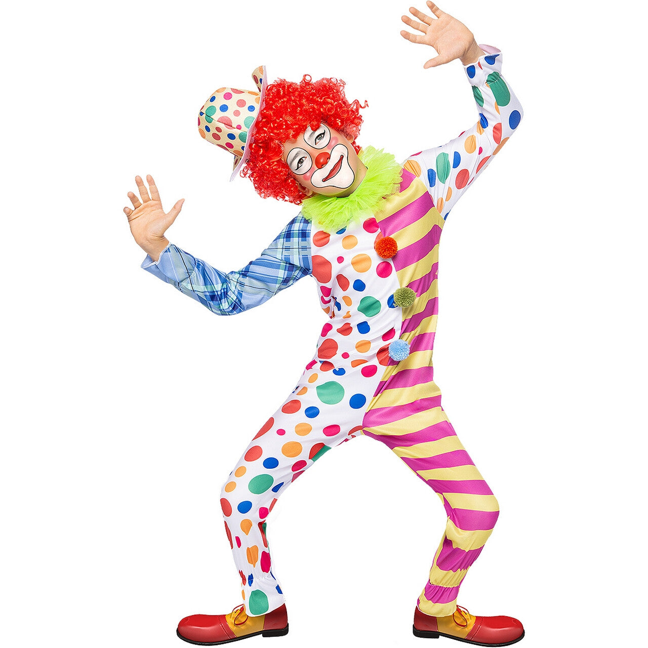 Op deze afbeelding zie je een Kostuums, van het merk Funidelia. De Lachers Op Zijn Hand Clown Kind Kostuum