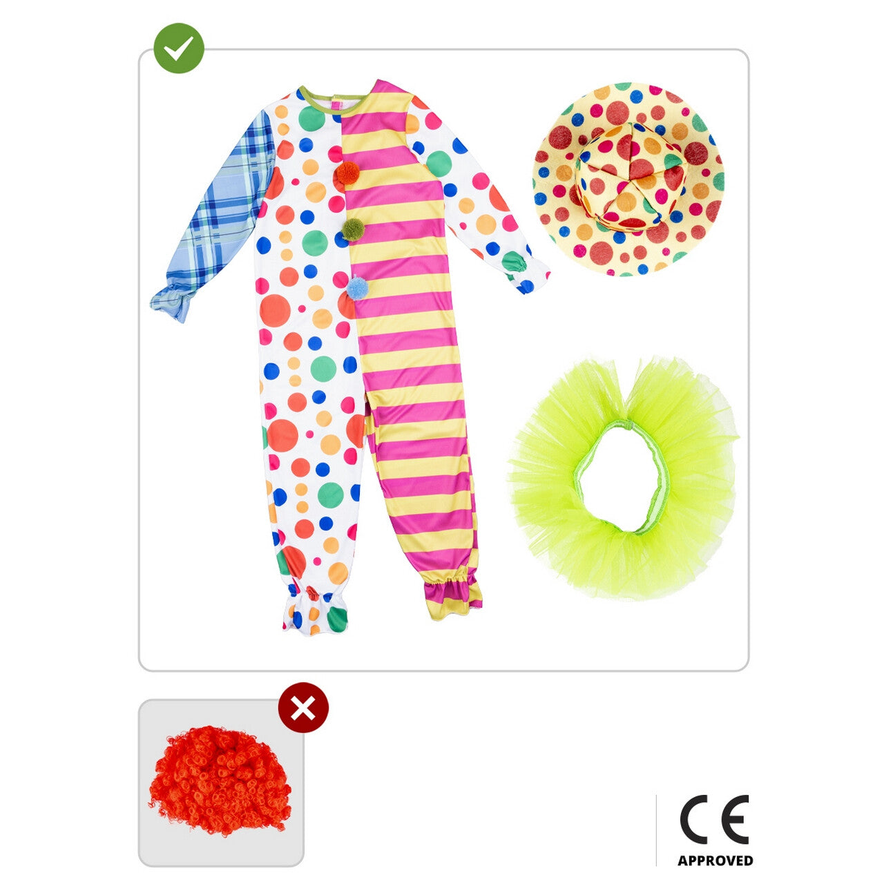 Op deze afbeelding zie je een Kostuums, van het merk Funidelia. De Lachers Op Zijn Hand Clown Kind Kostuum