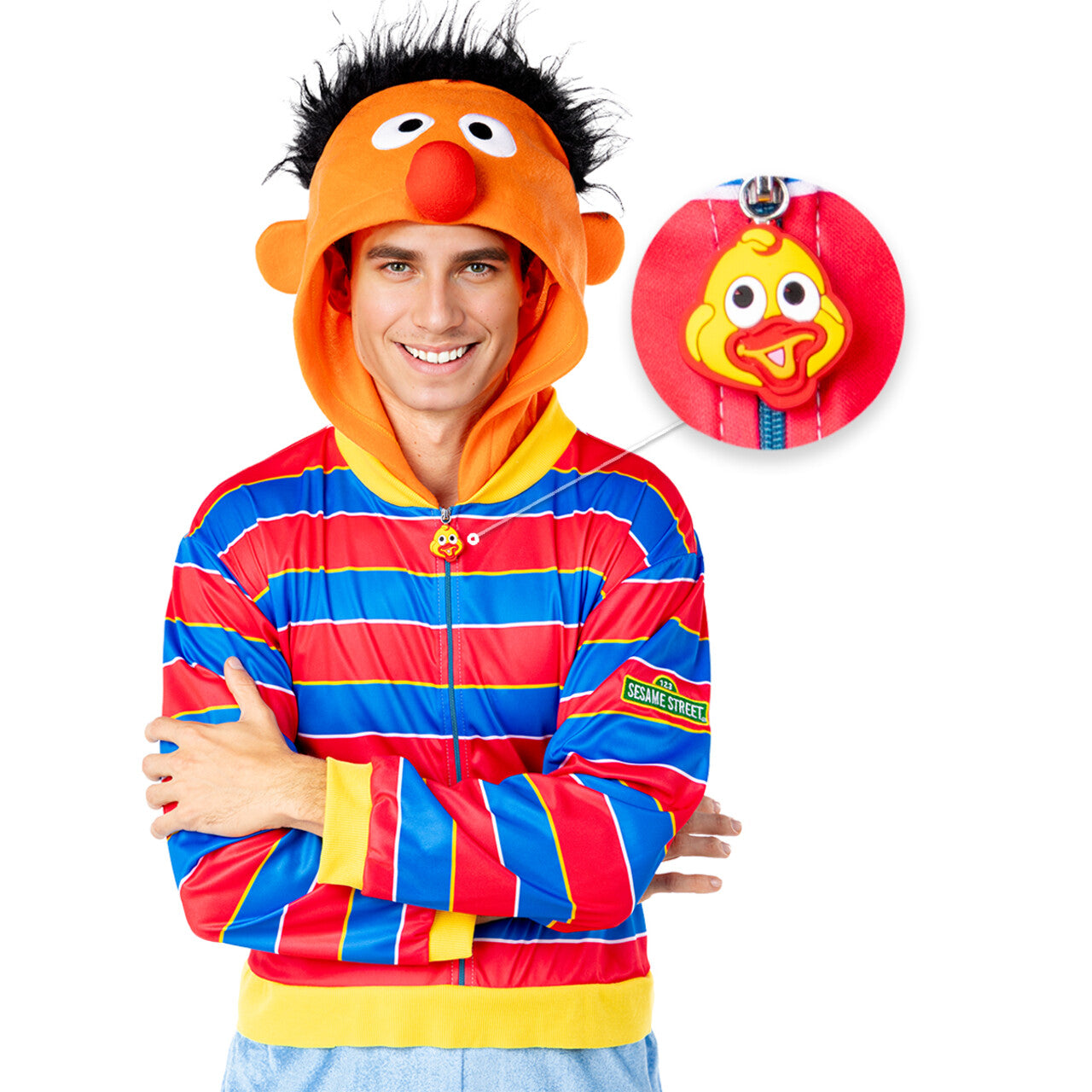 Op deze afbeelding zie je een Kostuums, van het merk Funidelia. Ernie Costume For Adults - Sesame Street Kostuum