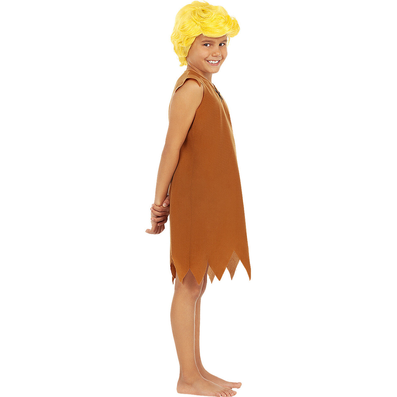 Op deze afbeelding zie je een Kostuums, van het merk Funidelia. Barney™ Rubble Flinstone™ Kind Jongen Kostuum