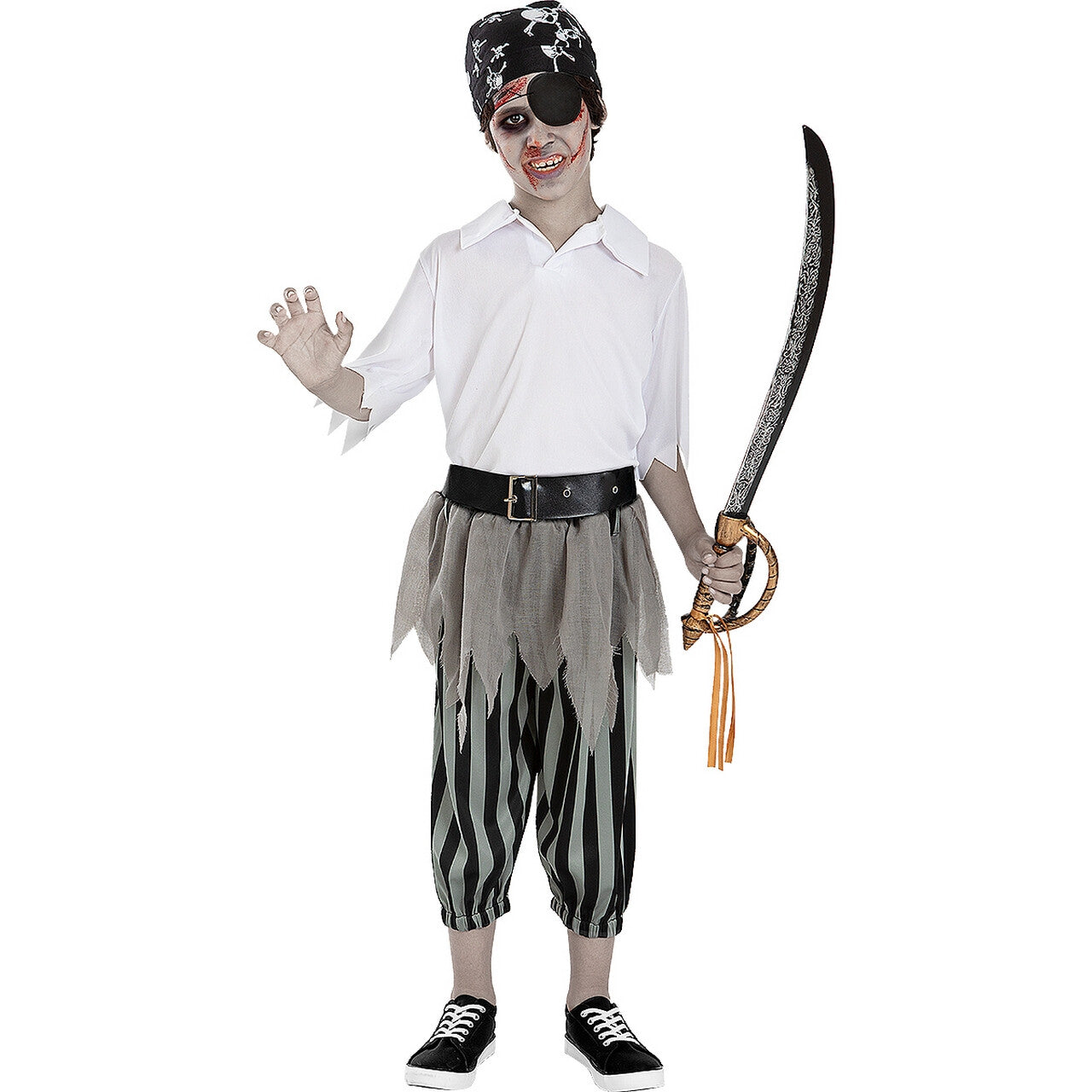 Op deze afbeelding zie je een Kostuums, van het merk Funidelia. Eeuwige Zeevaarder Piraat Zombie Jongen Kostuum