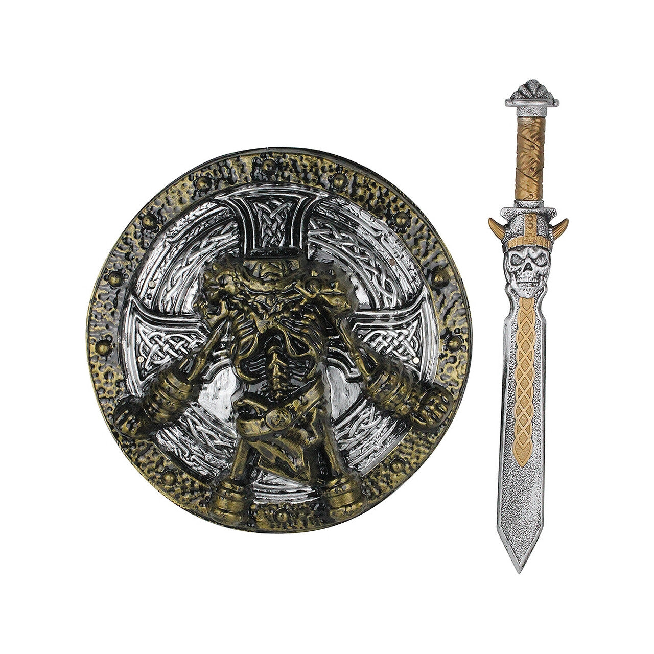 Op deze afbeelding zie je een Accessoires, van het merk Funidelia. Viking Set Zwaard En Schild Ragnar