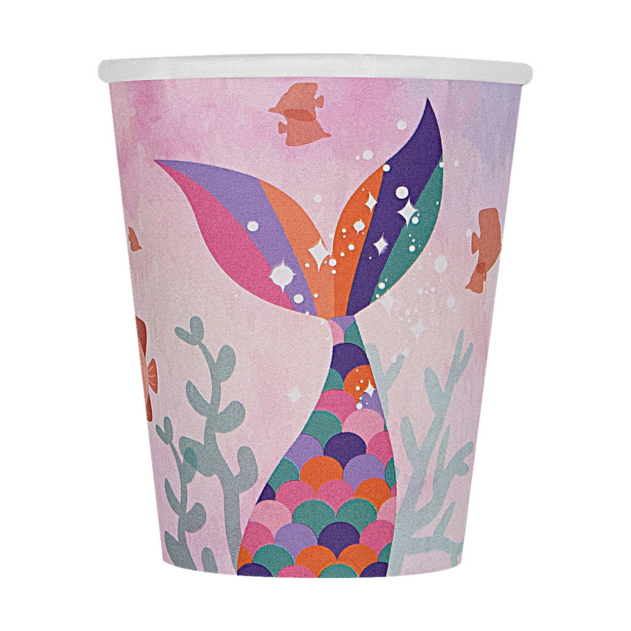 Op deze afbeelding zie je een Decoratie, van het merk Funidelia. Beautiful Mermaid Party Beker 8 Stuks