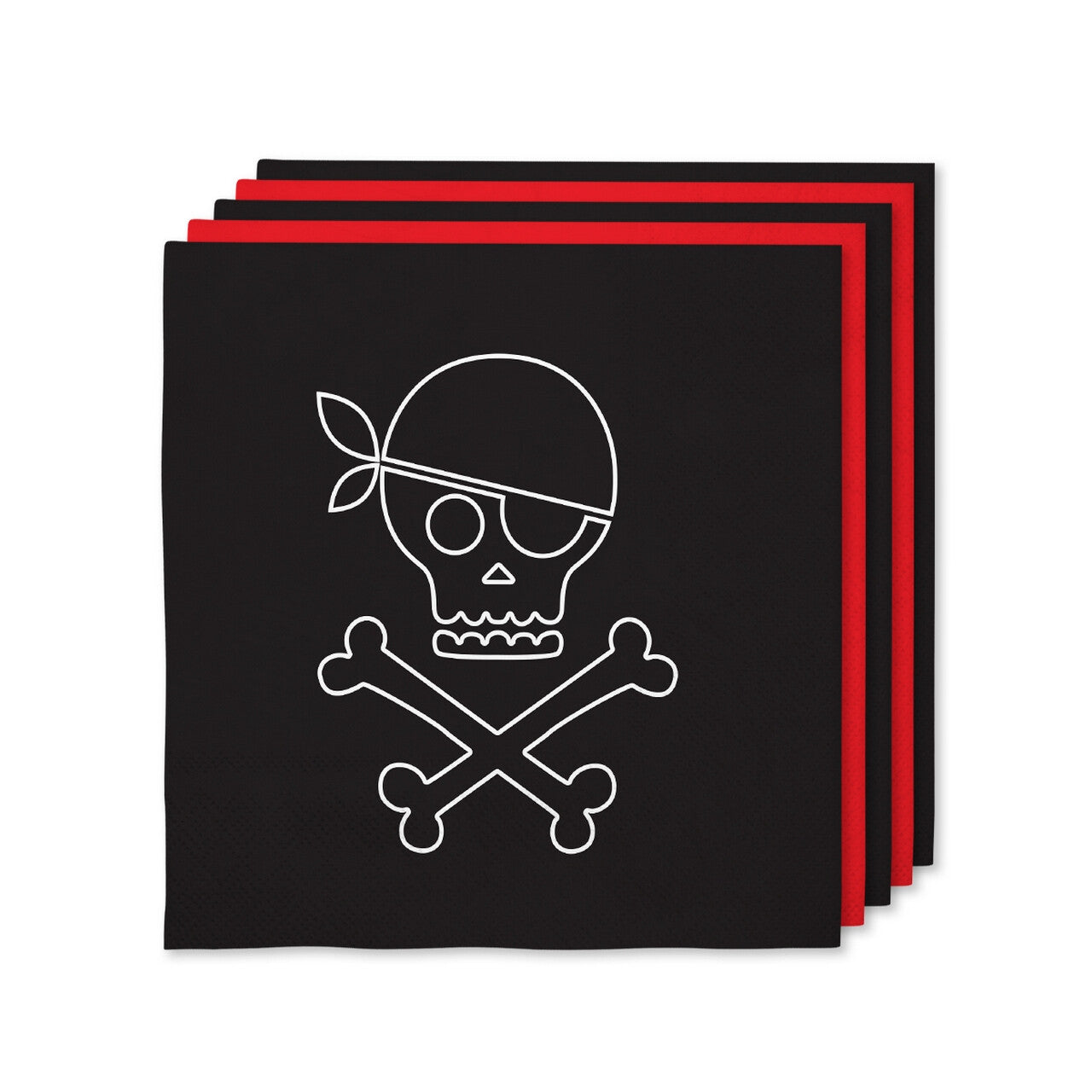 Op deze afbeelding zie je een Decoratie, van het merk Funidelia. 16 Piraten Party Servetten 33 X 33cm