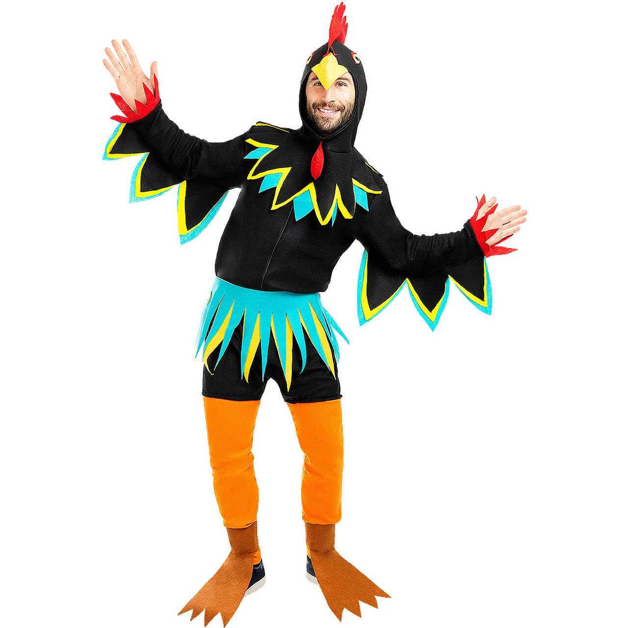 Op deze afbeelding zie je een Kostuums, van het merk Funidelia. Haantje De Voorste Kostuum