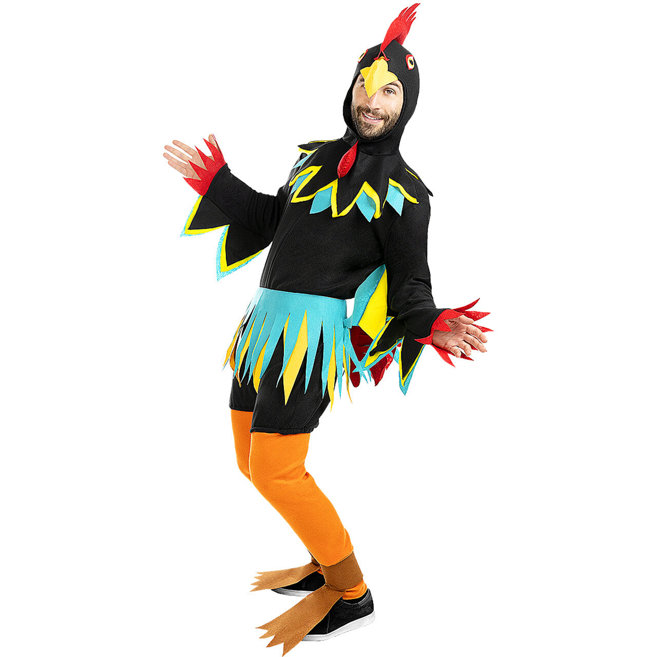 Op deze afbeelding zie je een Kostuums, van het merk Funidelia. Haantje De Voorste Kostuum