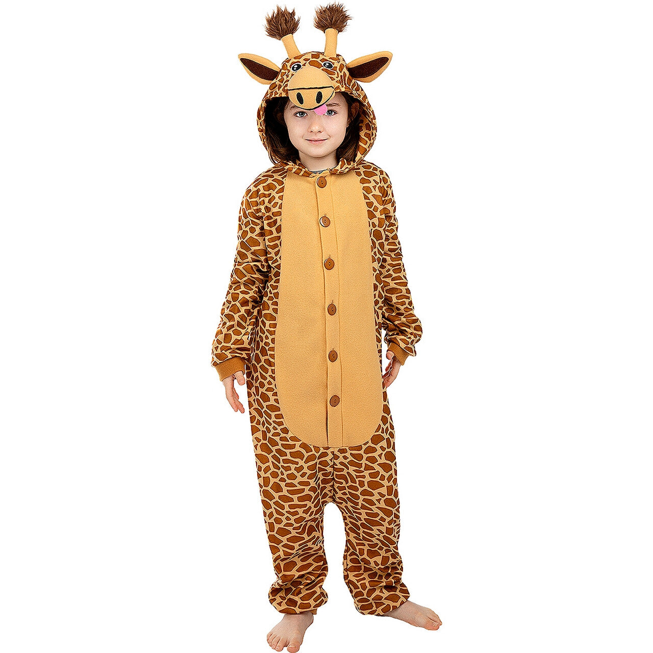 Op deze afbeelding zie je een Kostuums, van het merk Funidelia. Gerhard De Vriendelijke Giraffe Kind Kostuum