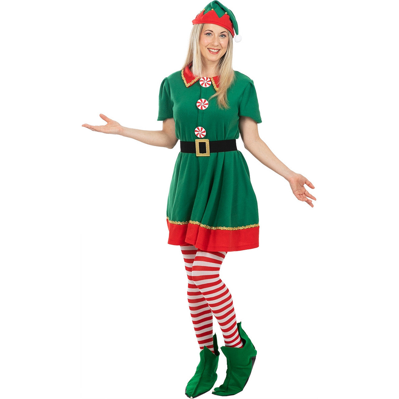 Op deze afbeelding zie je een Kostuums, van het merk Funidelia. Aller Leukste Kerst Elf Jurk Van De Klas Vrouw
