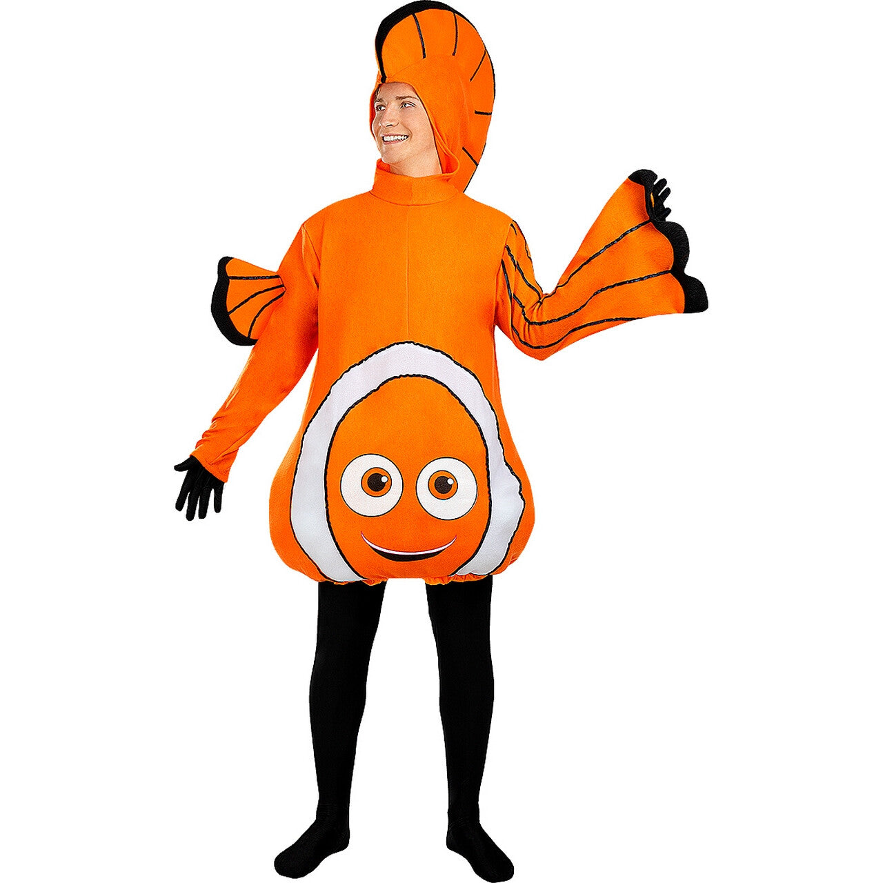 Op deze afbeelding zie je een Kostuums, van het merk Funidelia. Grappige Oranje Clown Vis Kostuum