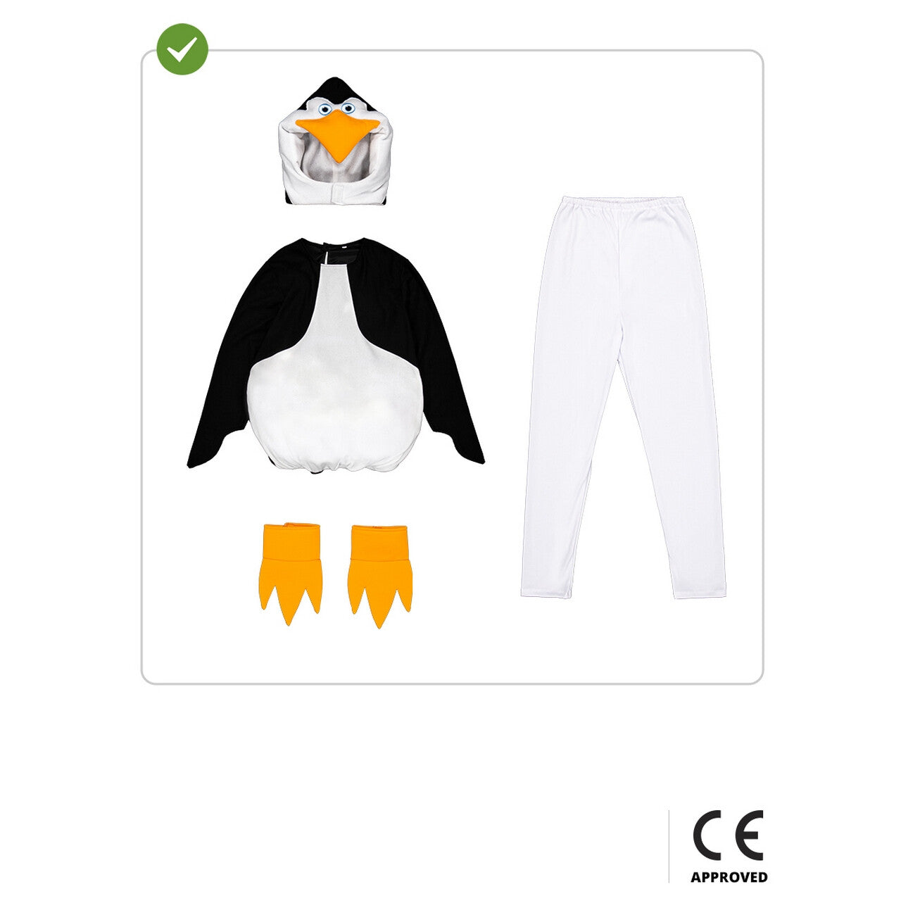 Op deze afbeelding zie je een Kostuums, van het merk Funidelia. Ben De Pinguin Kind Kostuum