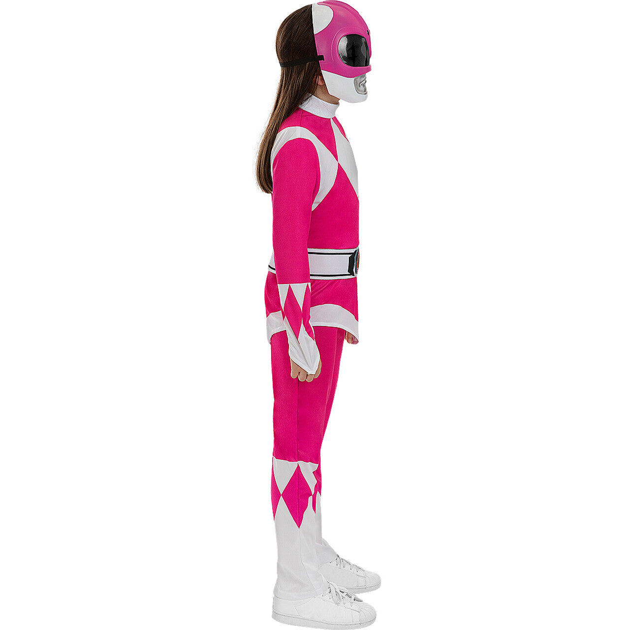 Op deze afbeelding zie je een Kostuums, van het merk Funidelia. Kimberley Roze Power Ranger Kind Kind Kostuum