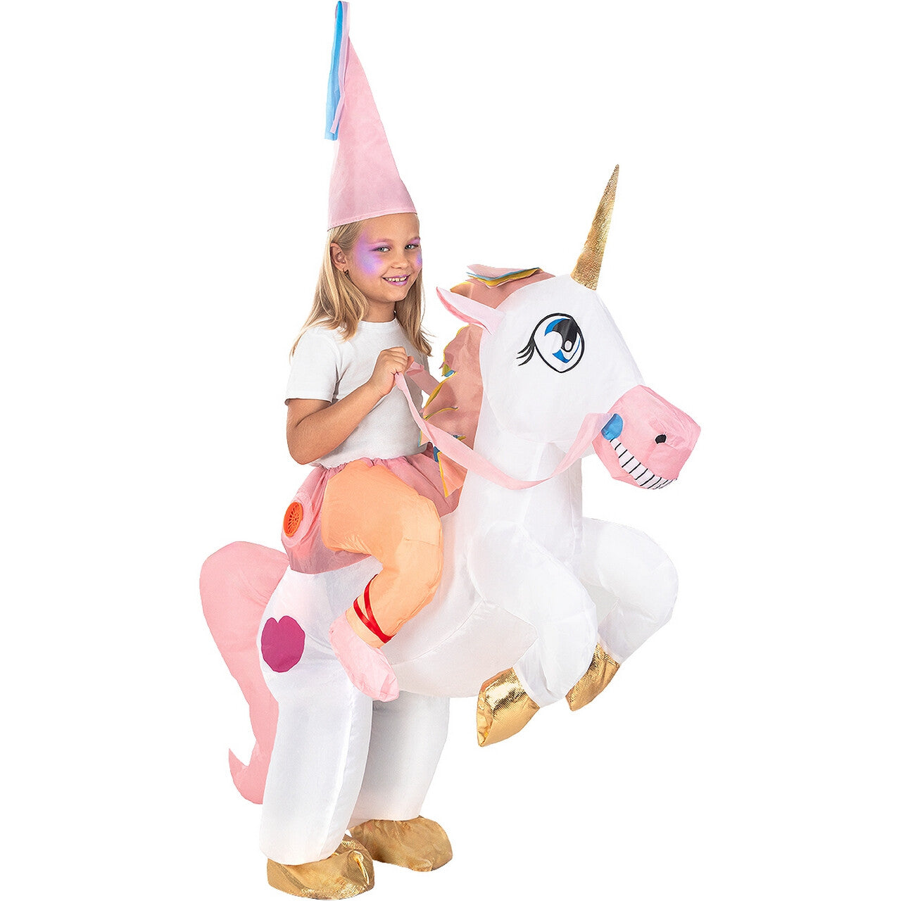 Op deze afbeelding zie je een Kostuums, van het merk Funidelia. Op De Rug Van De Mooiste Nee-Hoorn Kind Kostuum