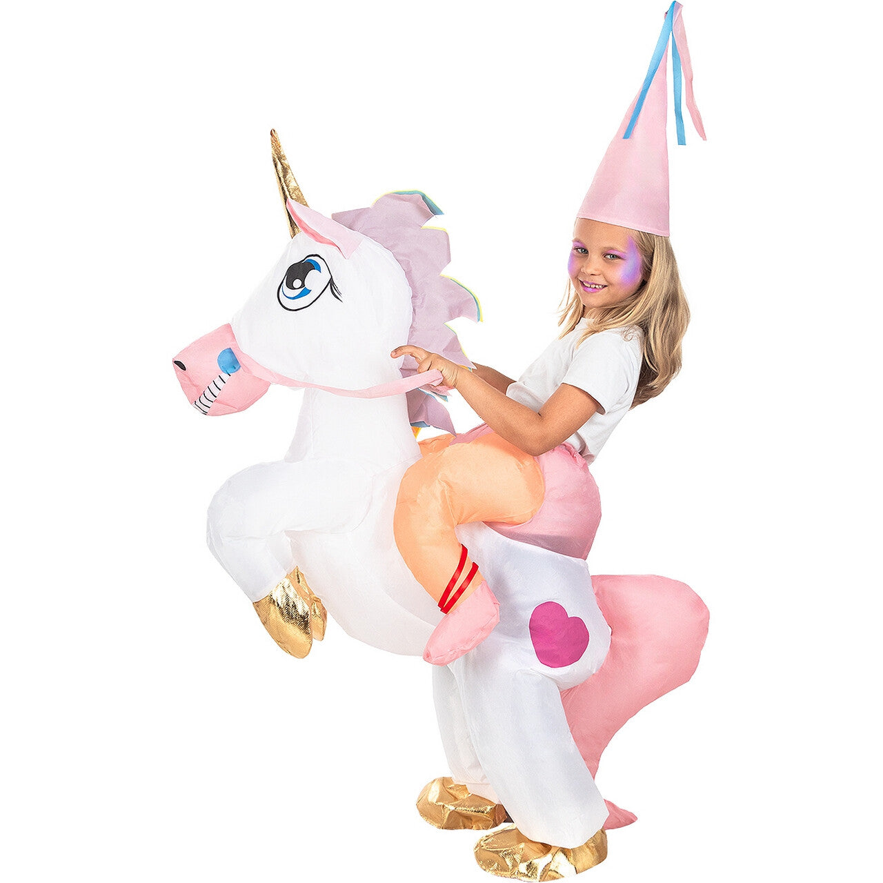 Op deze afbeelding zie je een Kostuums, van het merk Funidelia. Op De Rug Van De Mooiste Nee-Hoorn Kind Kostuum
