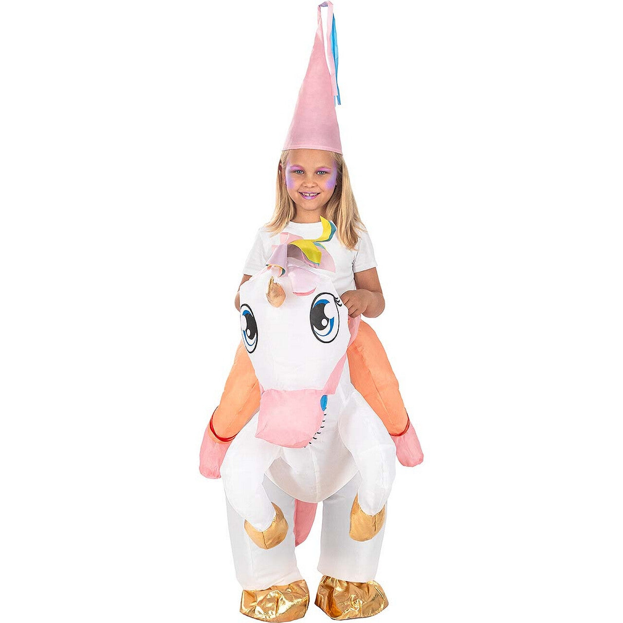 Op deze afbeelding zie je een Kostuums, van het merk Funidelia. Op De Rug Van De Mooiste Nee-Hoorn Kind Kostuum