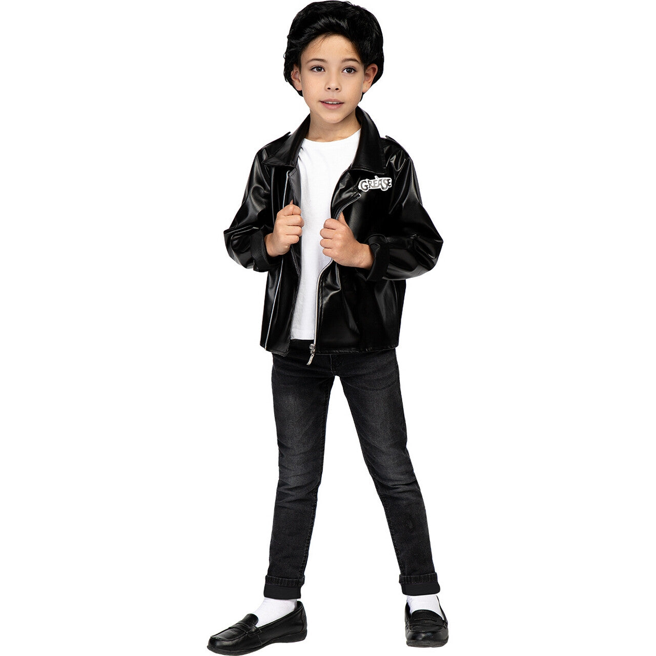 Op deze afbeelding zie je een Kostuums, van het merk Funidelia. Megacoole Grease T-Birds Jas Jongen
