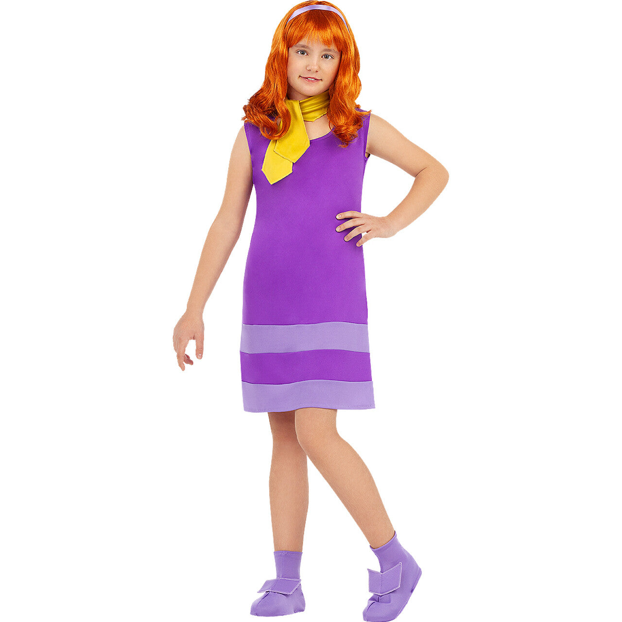 Op deze afbeelding zie je een Kostuums, van het merk Funidelia. Daphne Scooby Doo™ Kind Meisje Kostuum