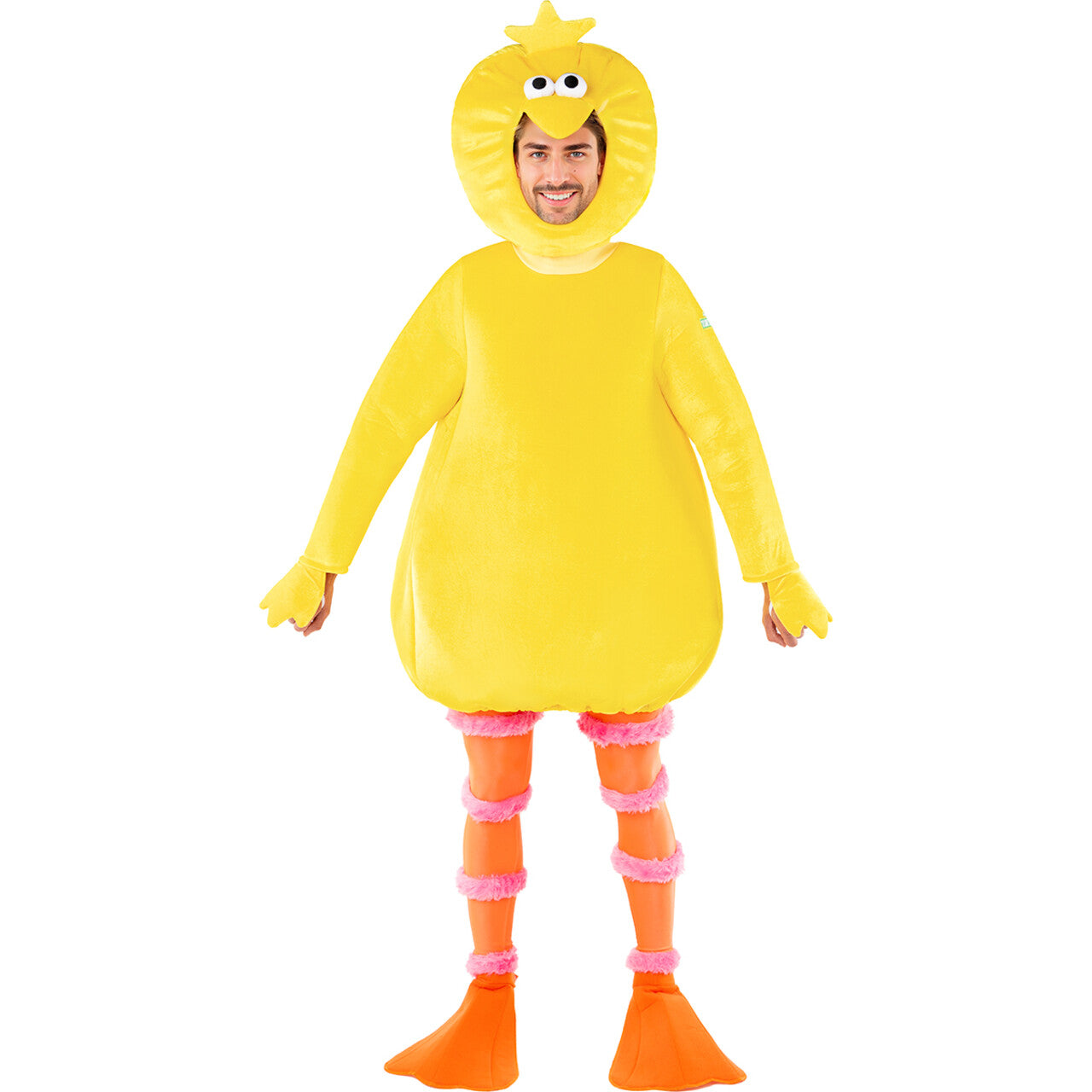 Op deze afbeelding zie je een Kostuums, van het merk Funidelia. Pino Pak (Geel - Big Bird) - Sesamstraat™