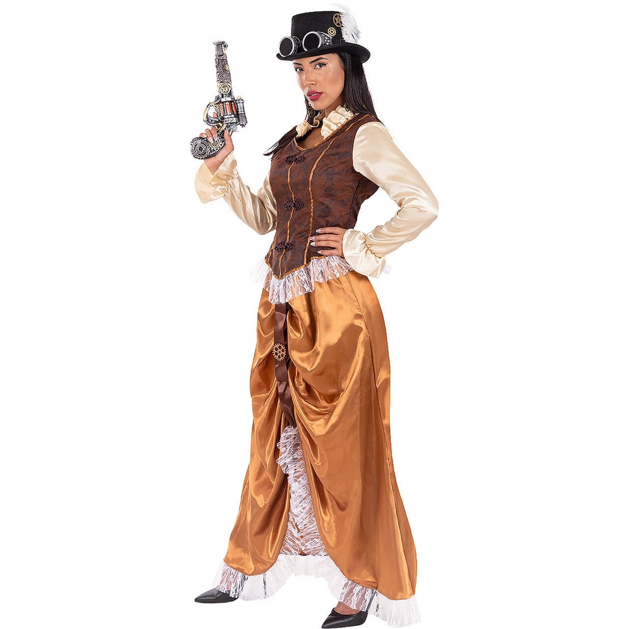 Op deze afbeelding zie je een Kostuums, van het merk Funidelia. Charming Charlotte Bountyhunter Vrouw Kostuum