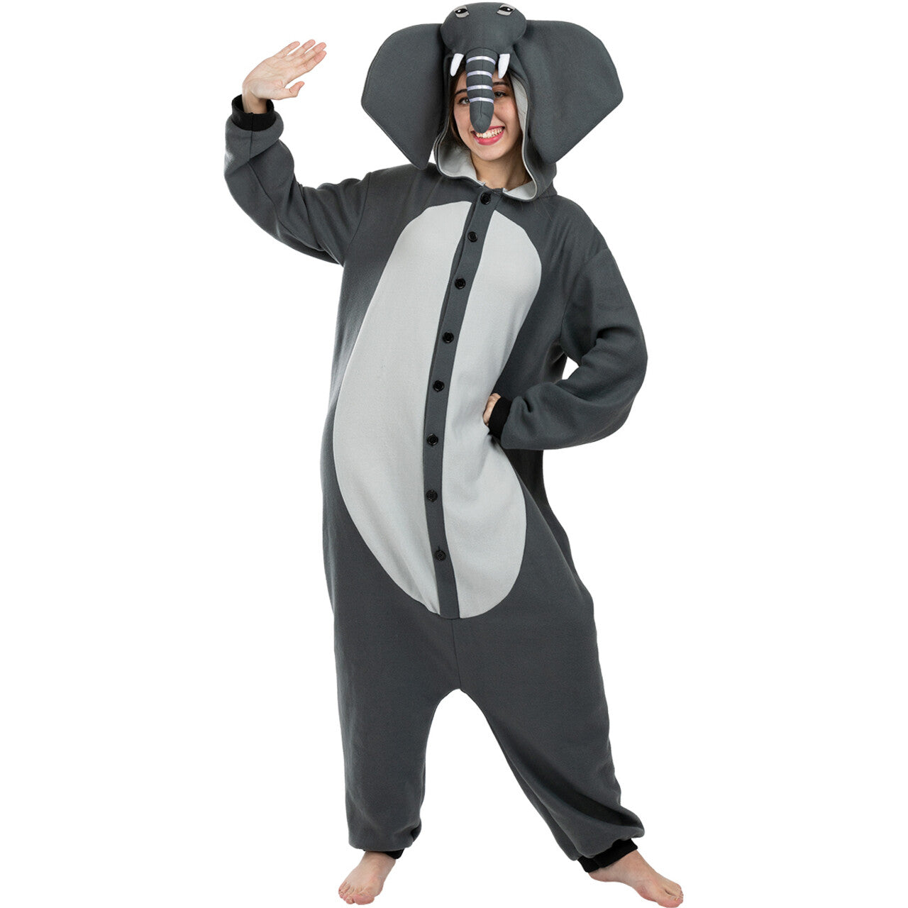 Op deze afbeelding zie je een Kostuums, van het merk Funidelia. Olie Knappe Olifant Kostuum