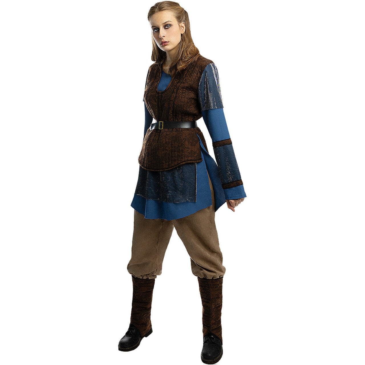Op deze afbeelding zie je een Kostuums, van het merk Funidelia. Dappere Strijdster Lagertha Van Vikings Vrouw Kostuum